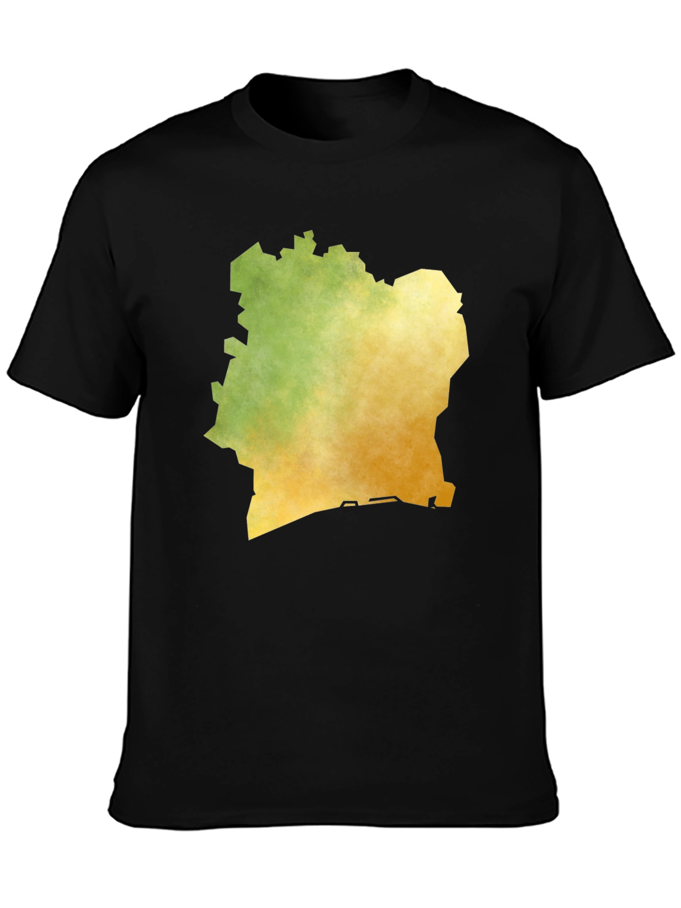 Ivory Coast Map T-Shirt - Black Graphic Tee