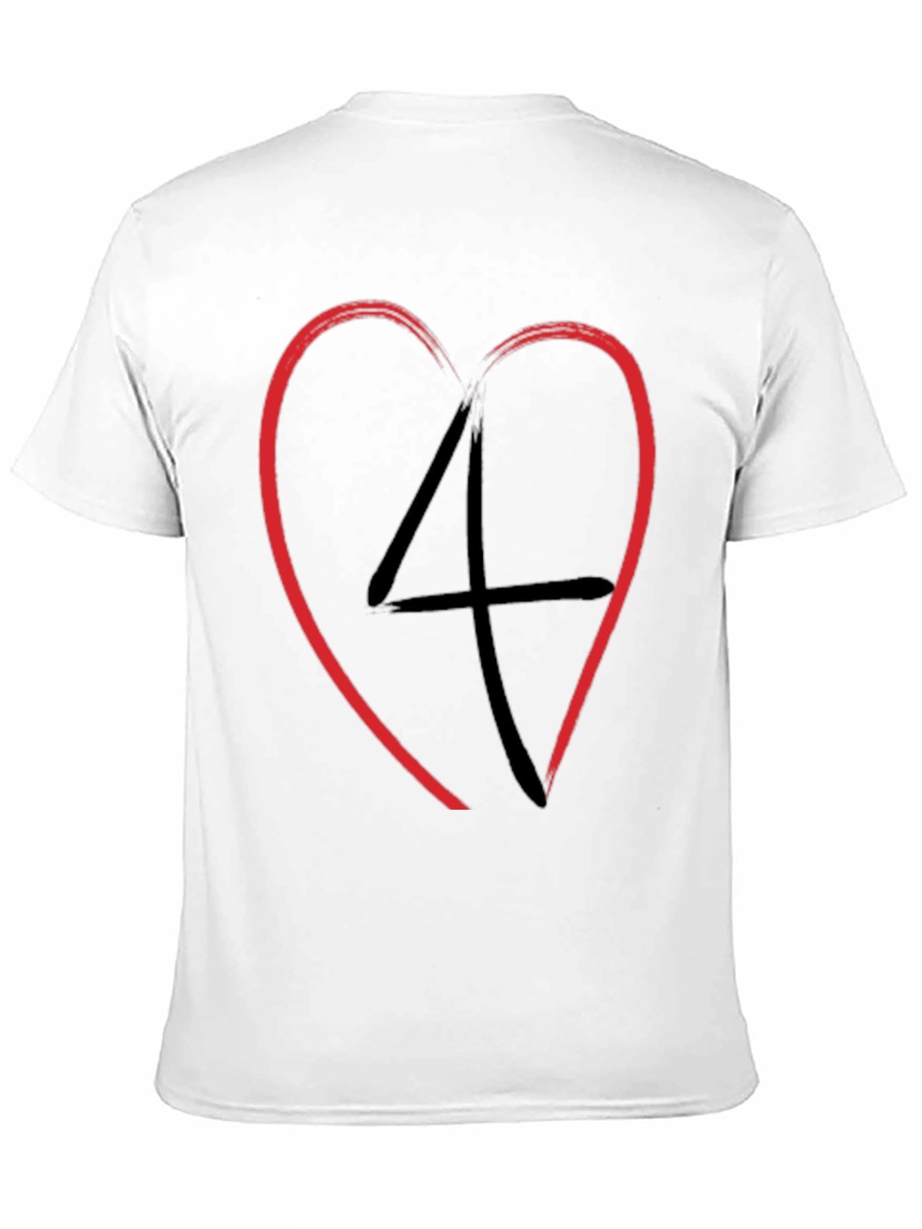 Heart 4 Mens Black Graphic Tee