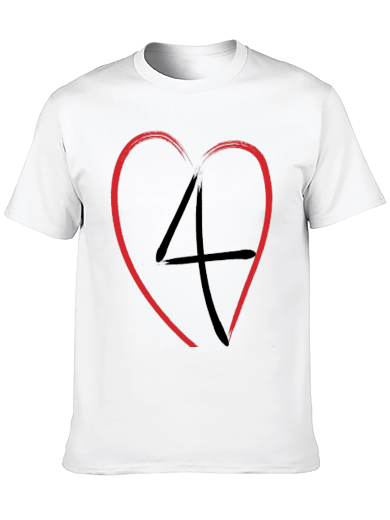 Heart 4 Mens Black Graphic Tee