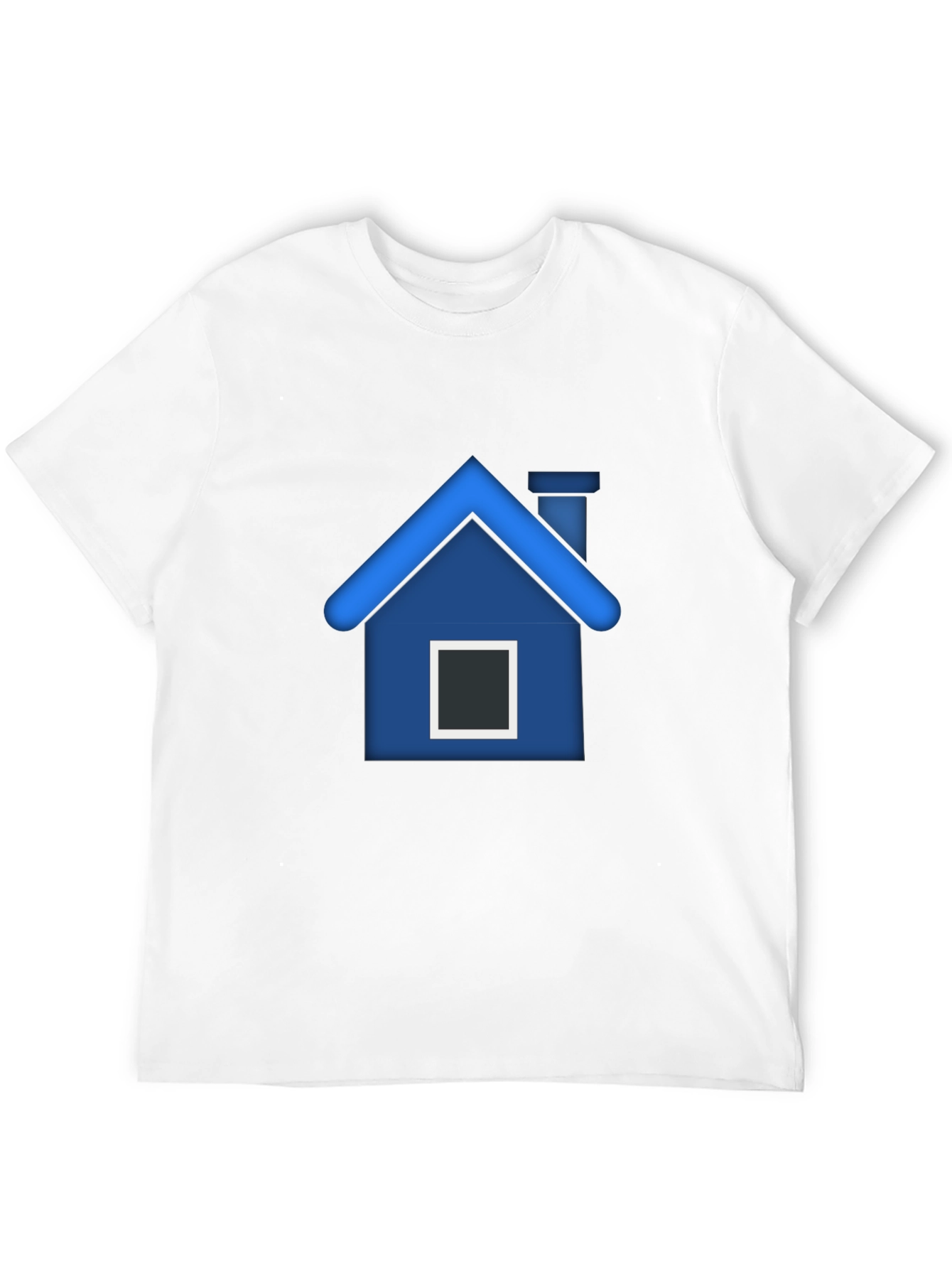 Blue House Graphic T-Shirt - Stylish Comfort