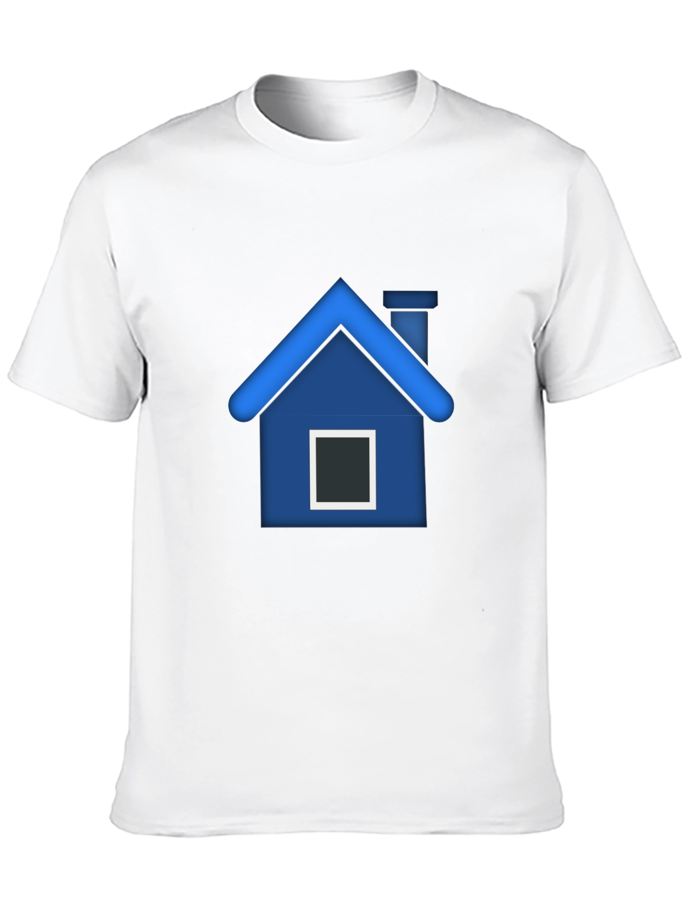 Blue House Graphic T-Shirt - Stylish Comfort