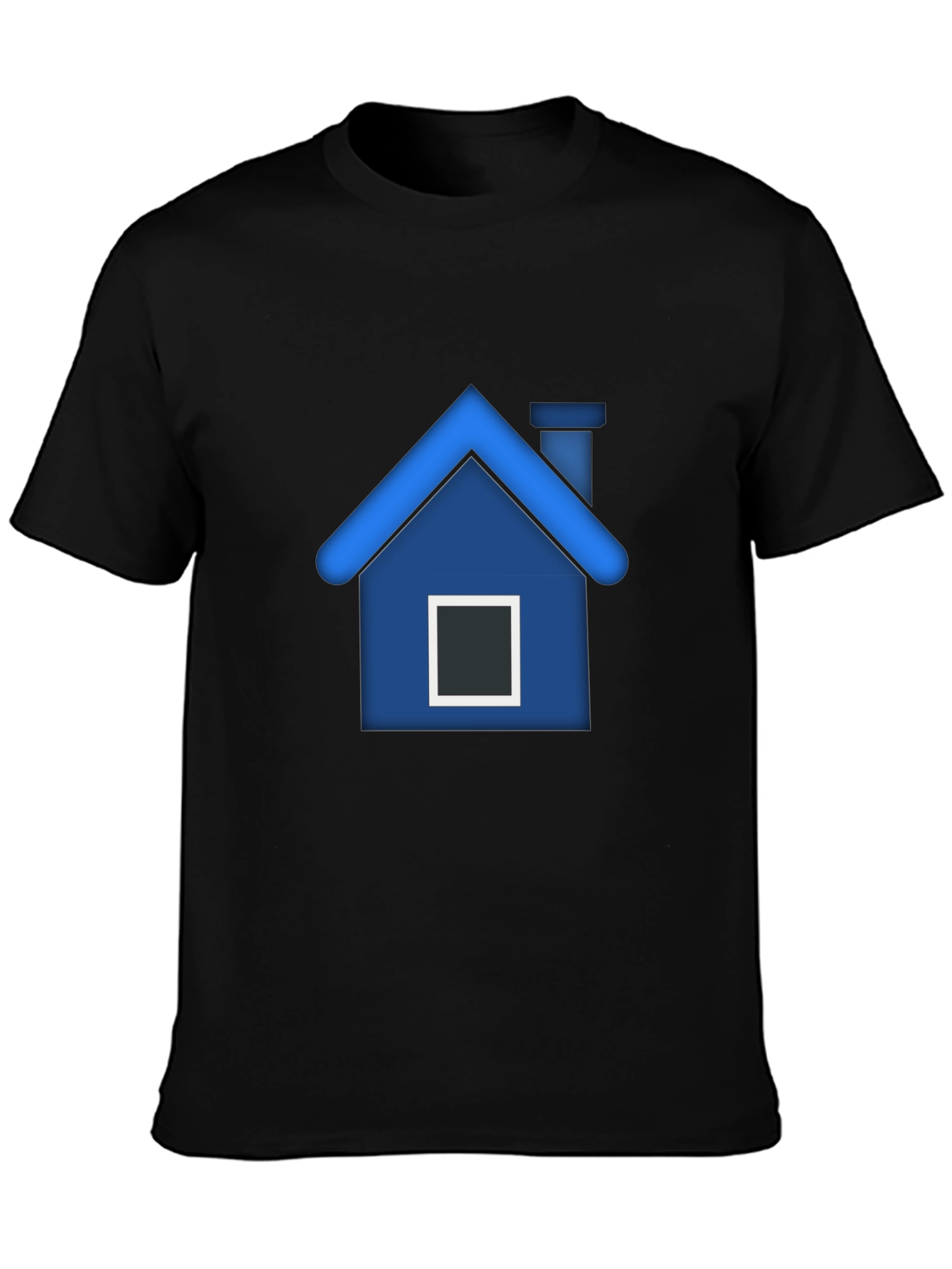 Blue House Graphic T-Shirt - Stylish Comfort