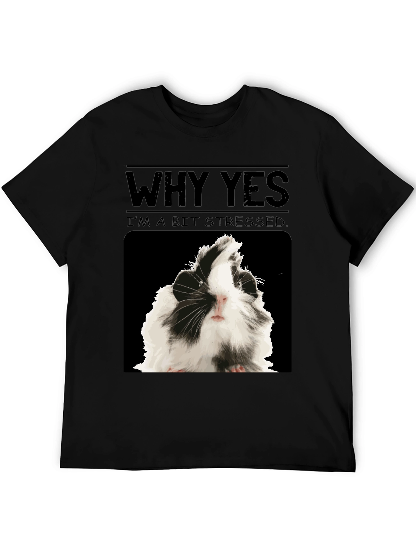 Stressed Guinea Pig Graphic Tee - Funny T-Shirt