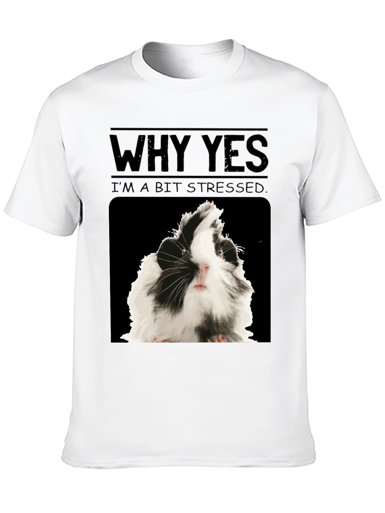 Stressed Guinea Pig Graphic Tee - Funny T-Shirt