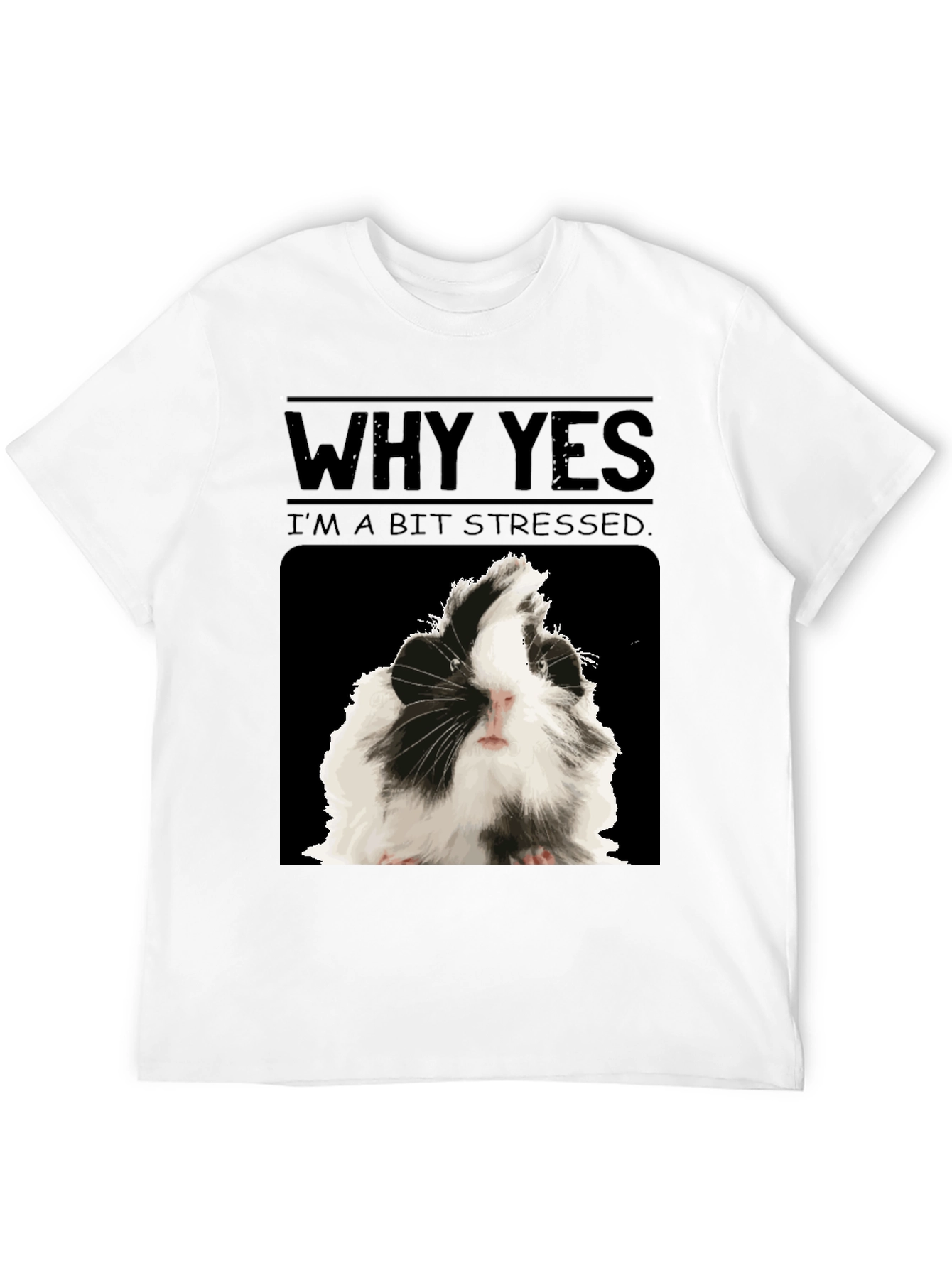 Stressed Guinea Pig Graphic Tee - Funny T-Shirt