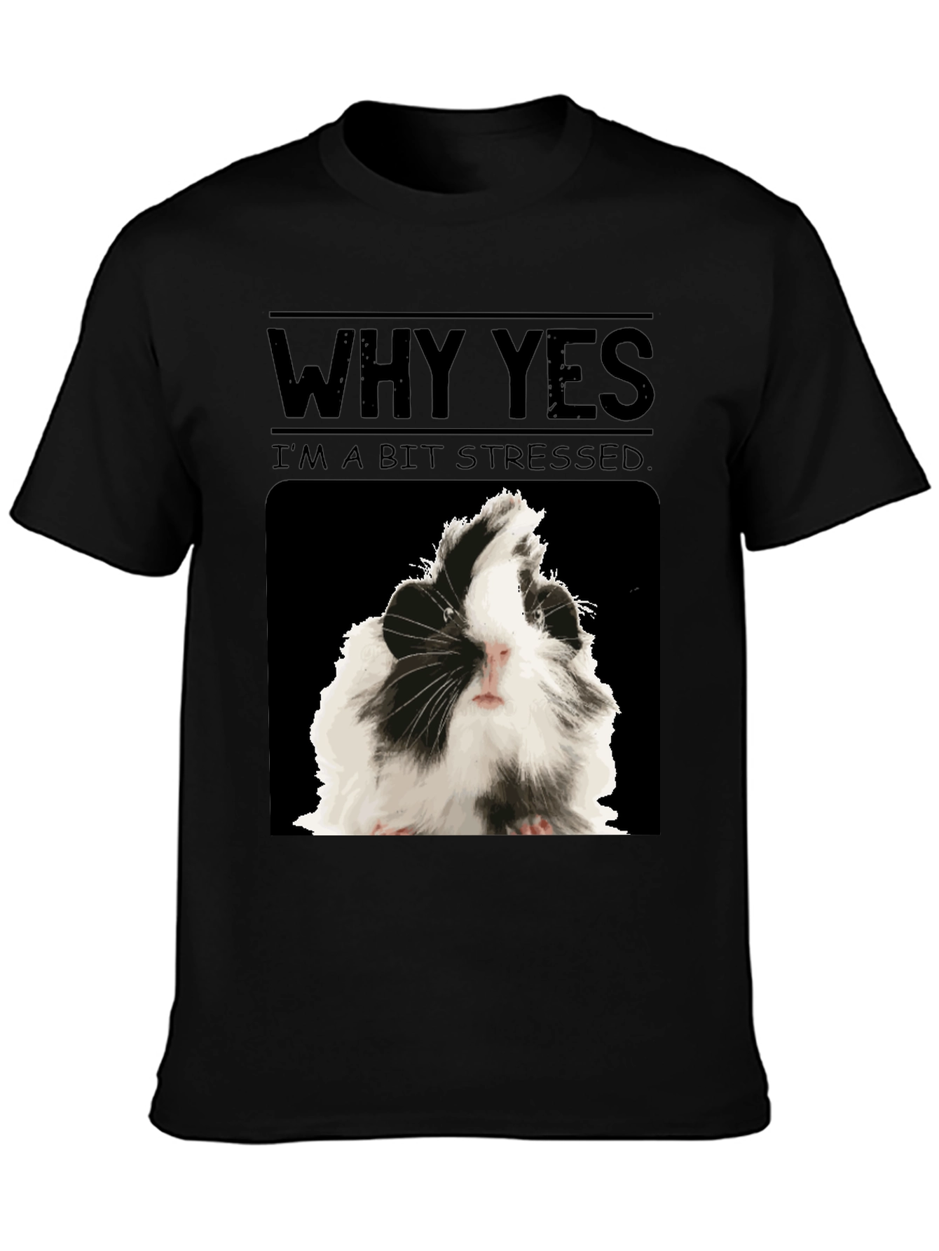 Stressed Guinea Pig Graphic Tee - Funny T-Shirt