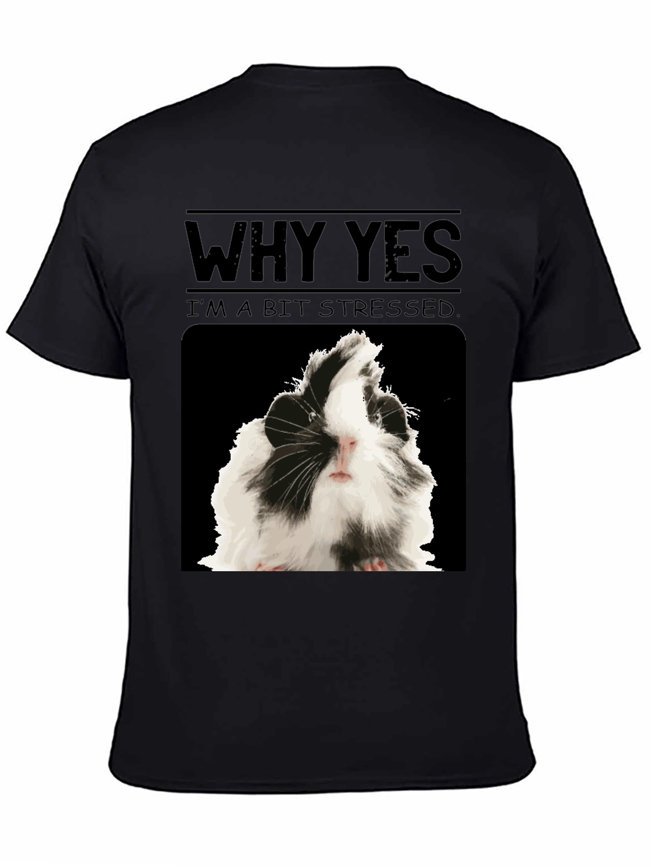 Stressed Guinea Pig Graphic Tee - Funny T-Shirt