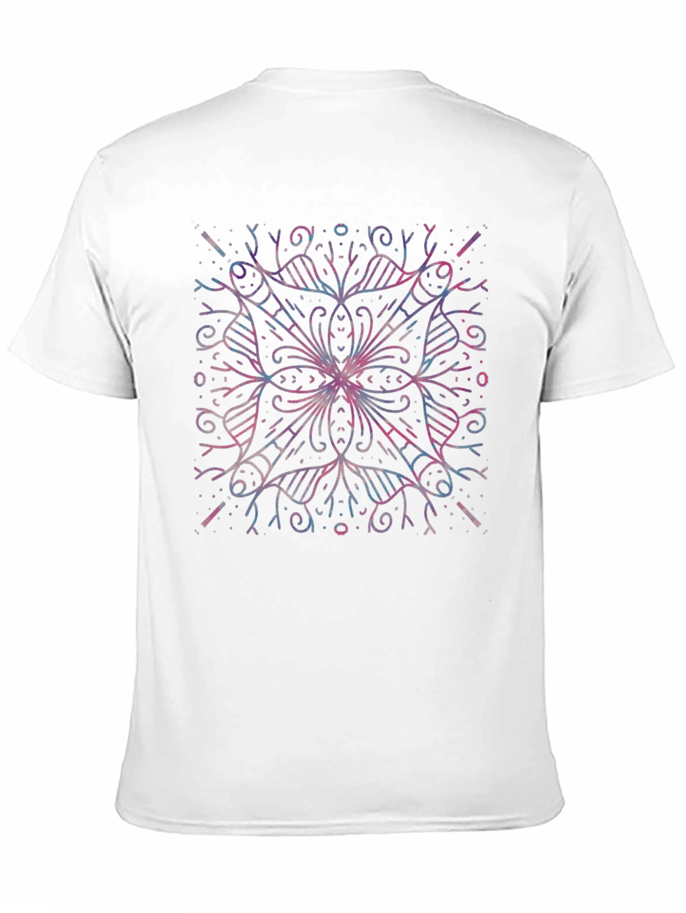 Abstract Geometric Mandala Black T-Shirt