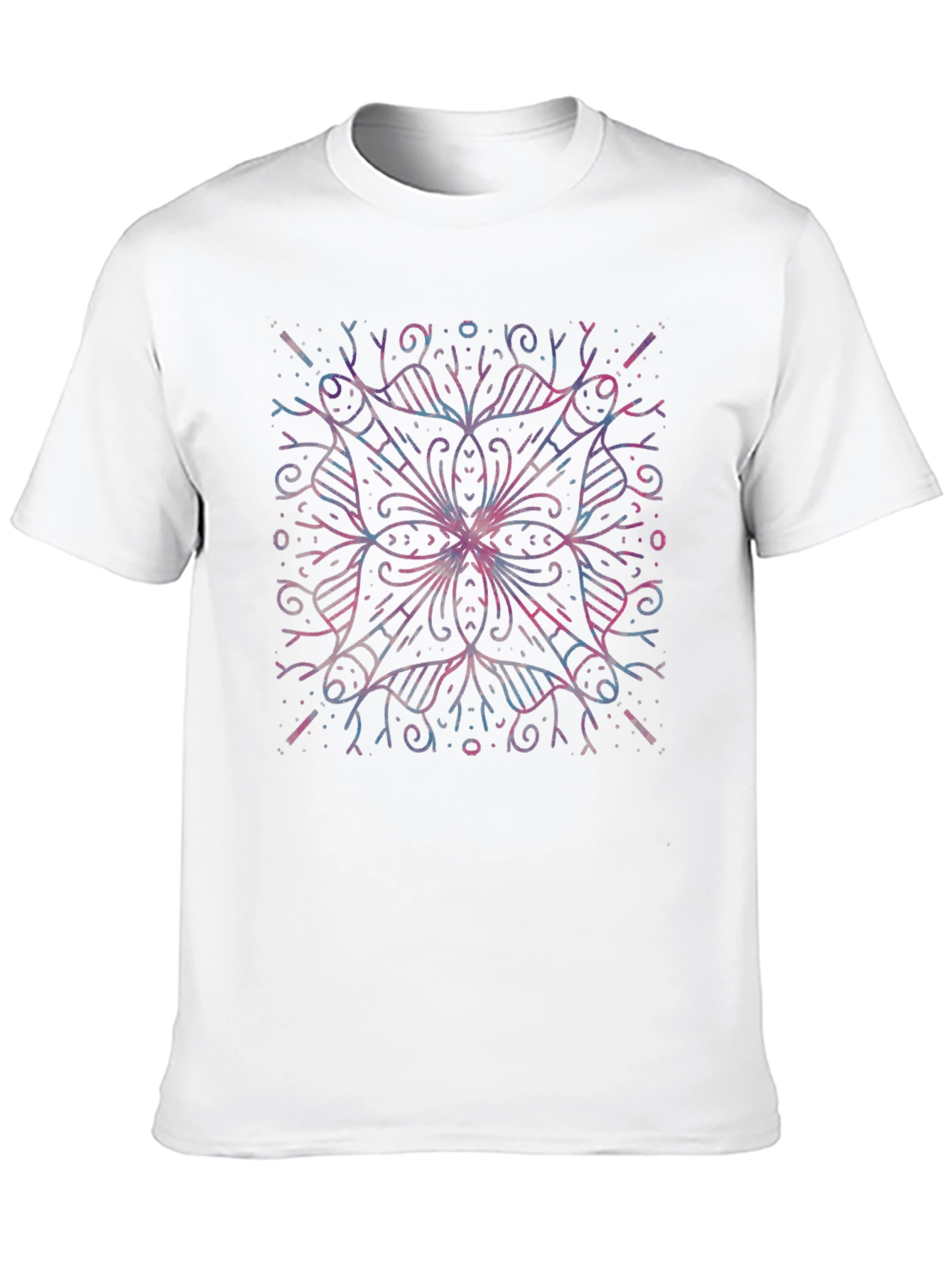 Abstract Geometric Mandala Black T-Shirt
