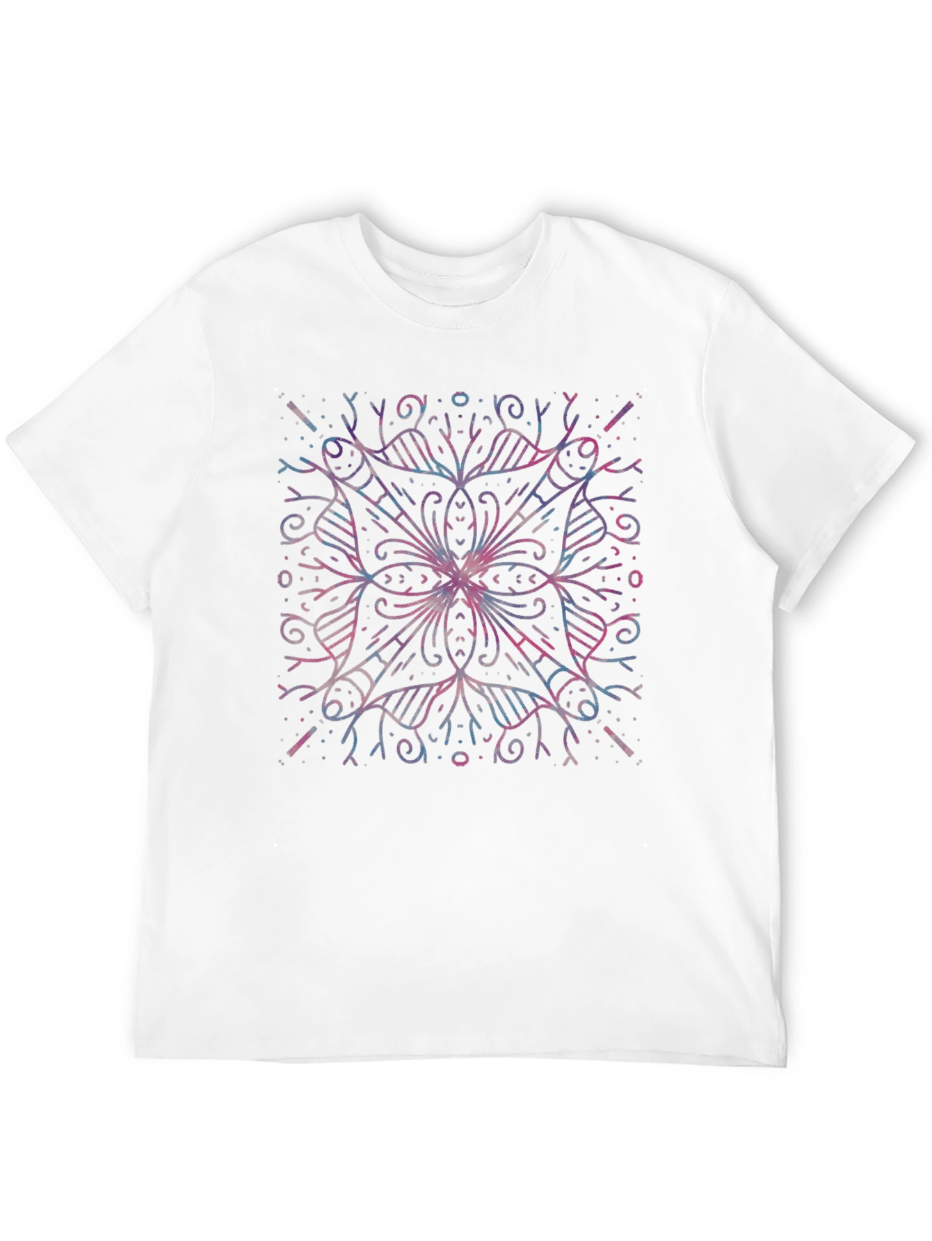 Abstract Geometric Mandala Black T-Shirt