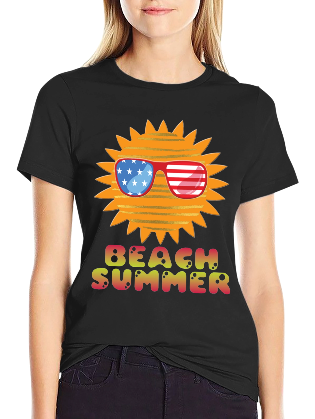 Beach Summer USA Sun Graphic Tee