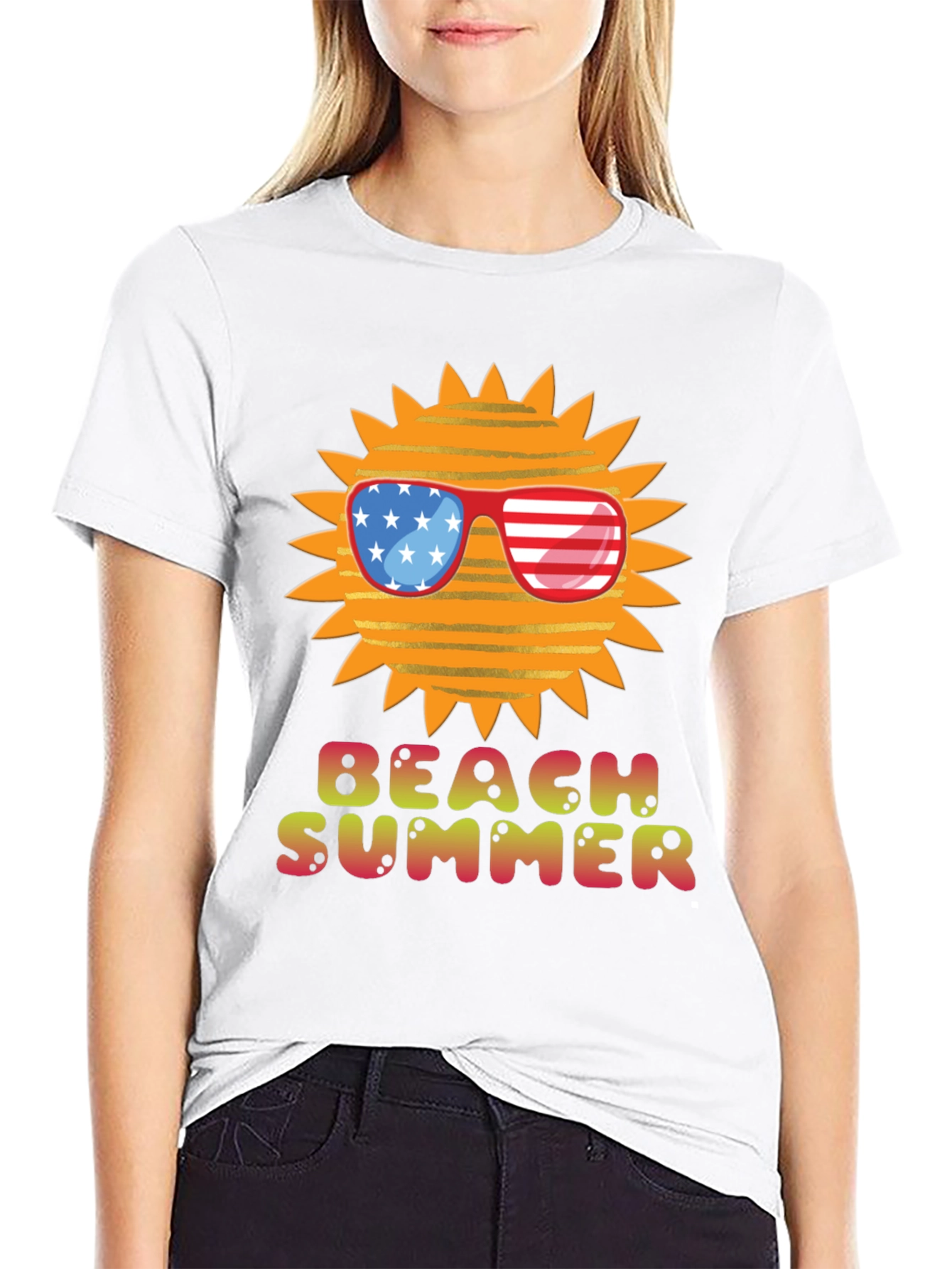 Beach Summer USA Sun Graphic Tee