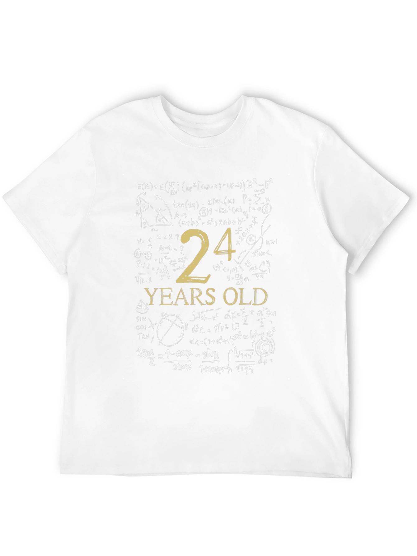24 Years Old Math Equations T-Shirt Funny Birthday Tee