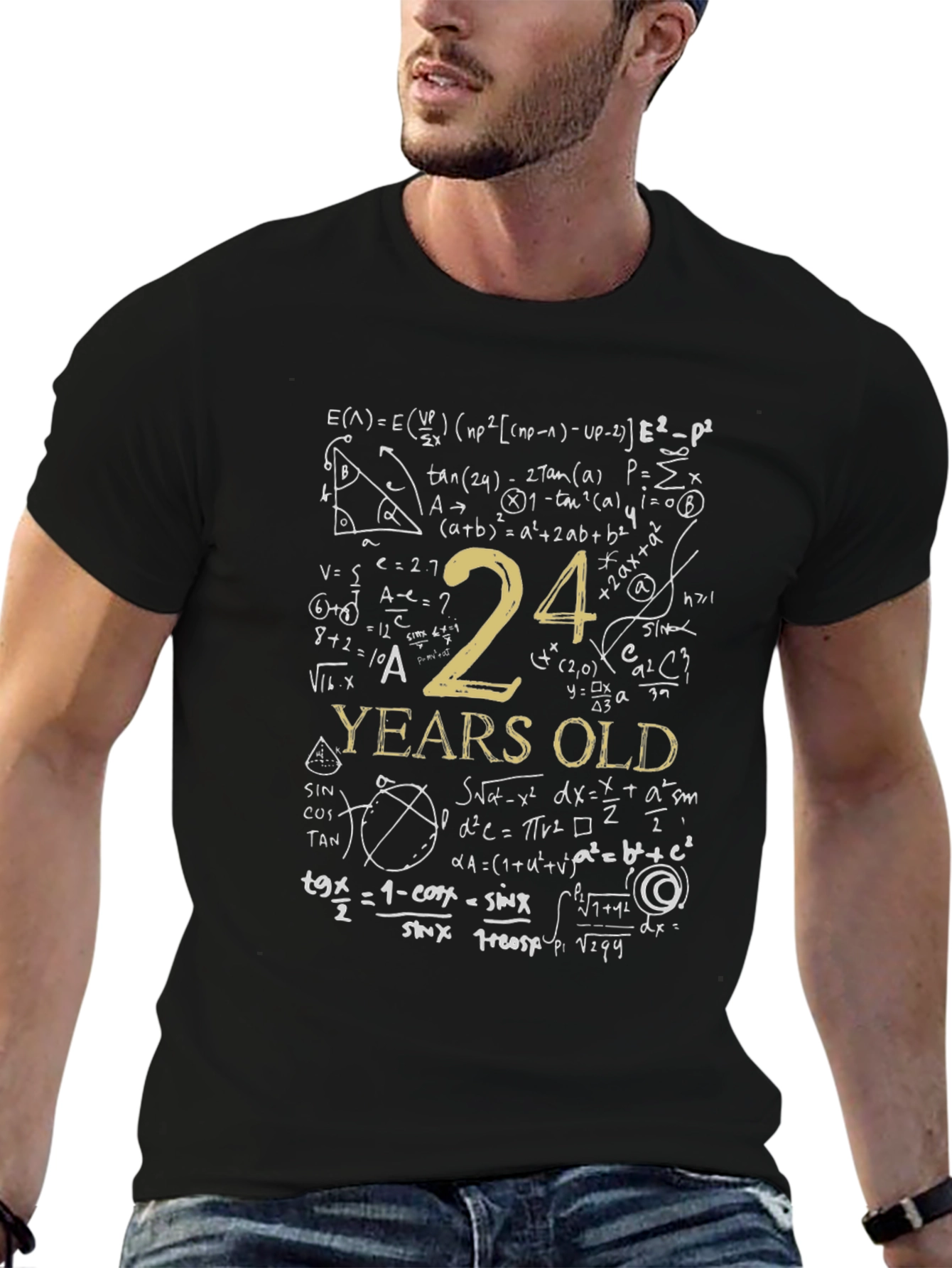 24 Years Old Math Equations T-Shirt Funny Birthday Tee