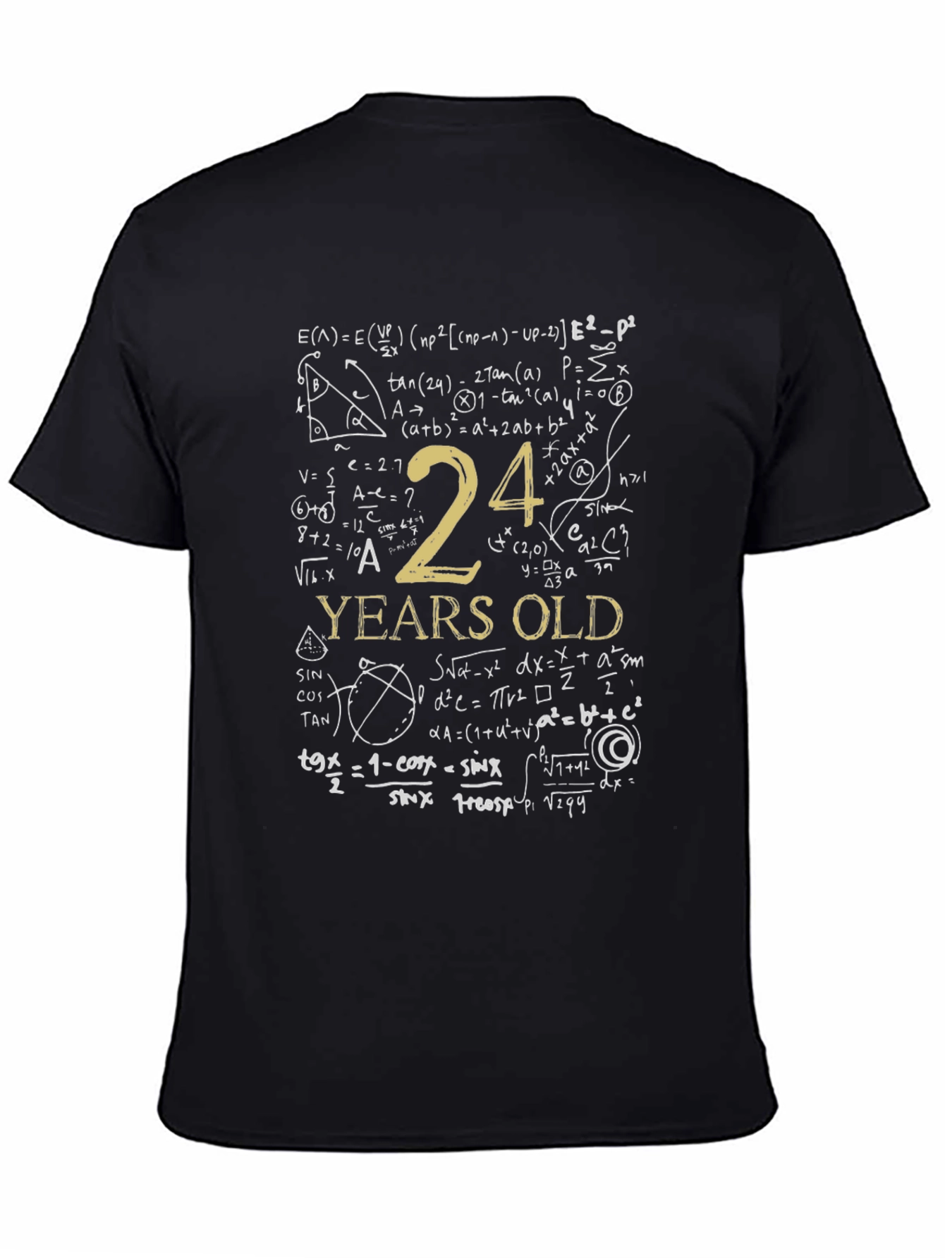 24 Years Old Math Equations T-Shirt Funny Birthday Tee