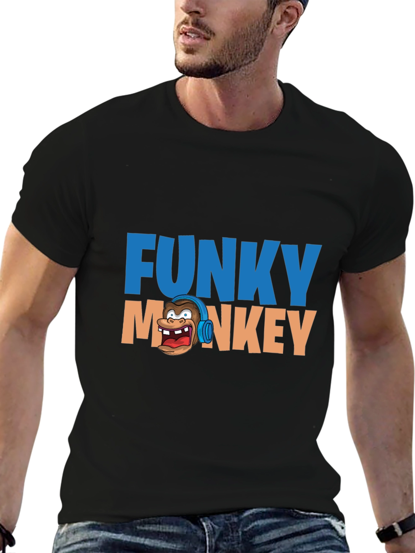 Funky Monkey Graphic T-Shirt - Cool Crew Neck Tee