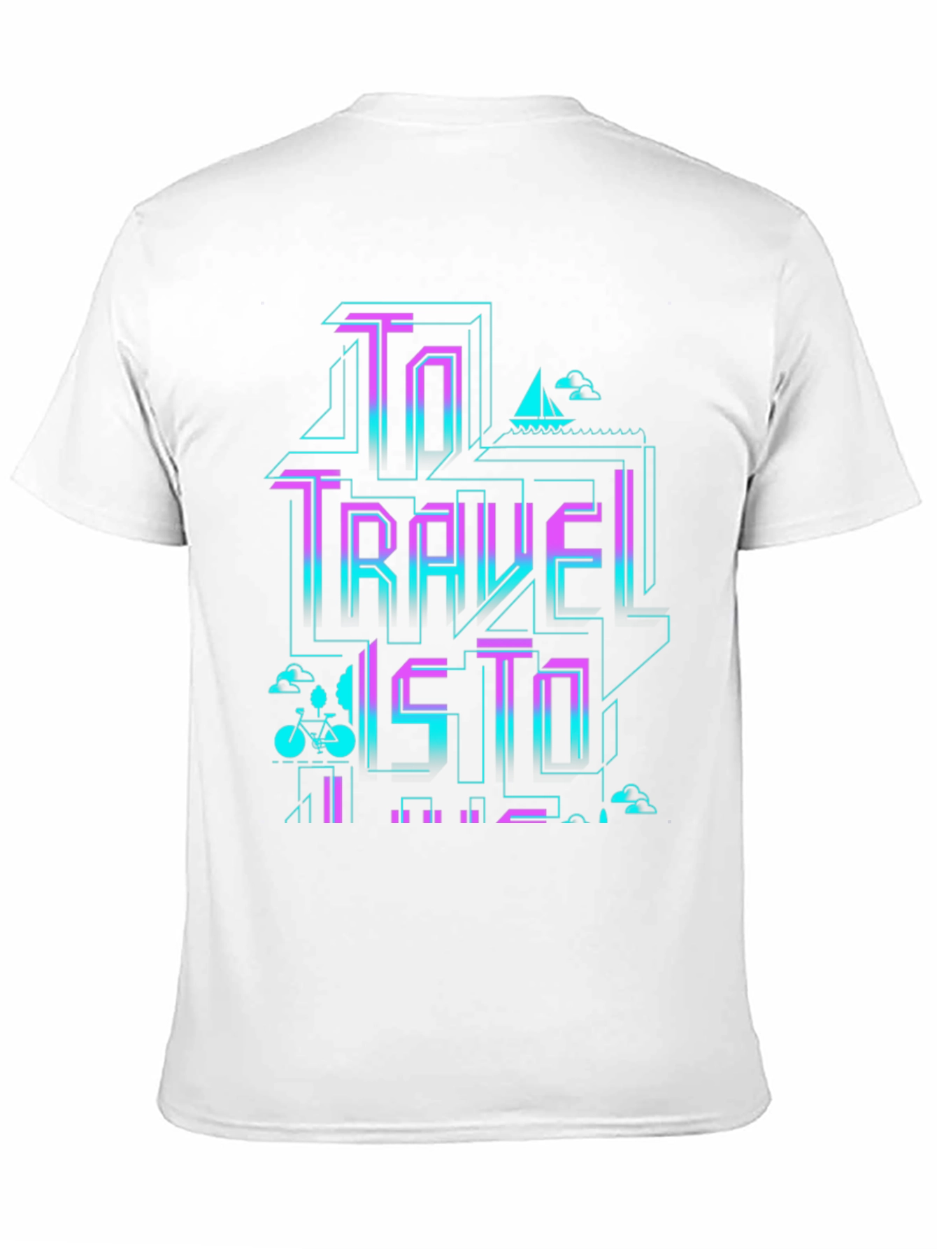Retro Travel Graphic T-Shirt - Black