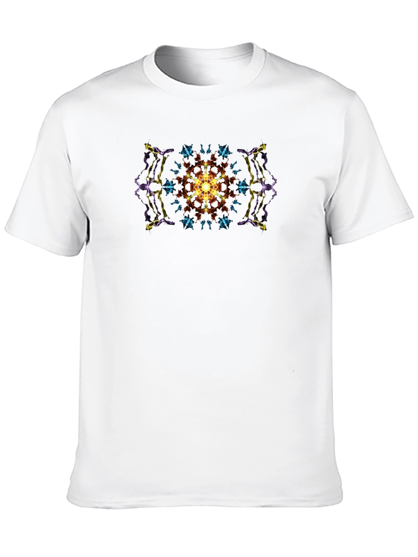 Geometric Mandala Print Black T-Shirt
