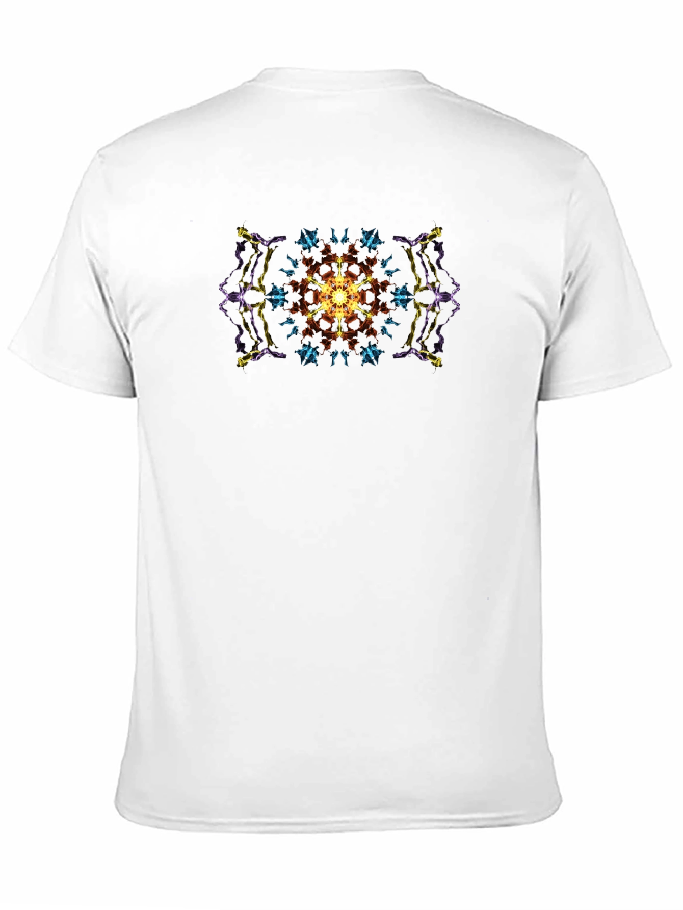 Geometric Mandala Print Black T-Shirt