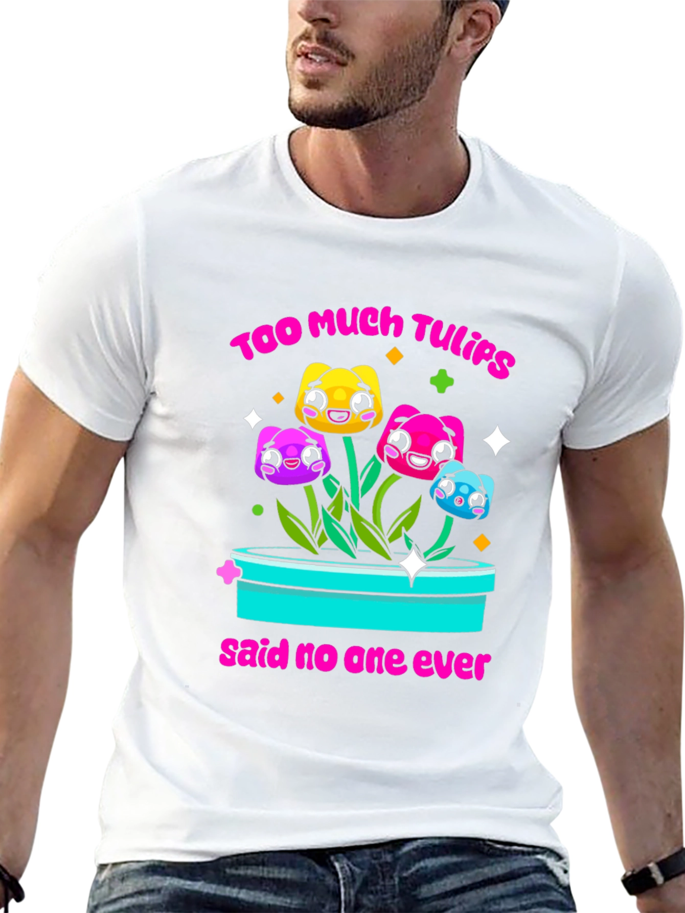 Too Much Tulips Funny T-Shirt