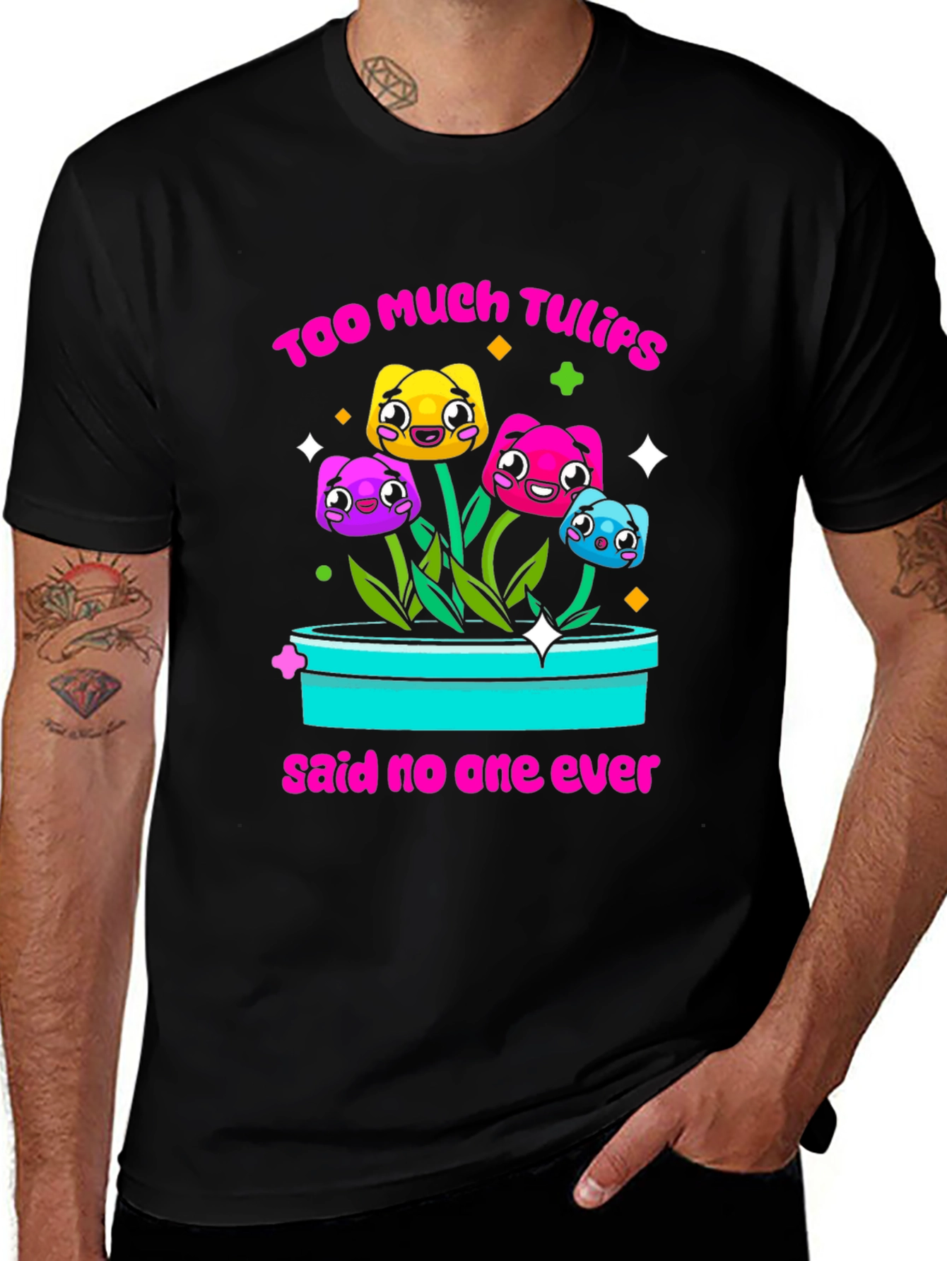 Too Much Tulips Funny T-Shirt