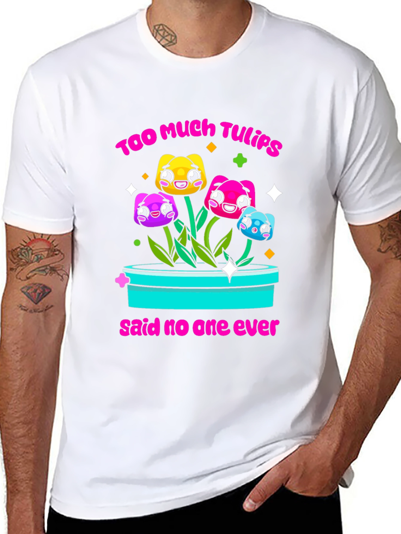 Too Much Tulips Funny T-Shirt