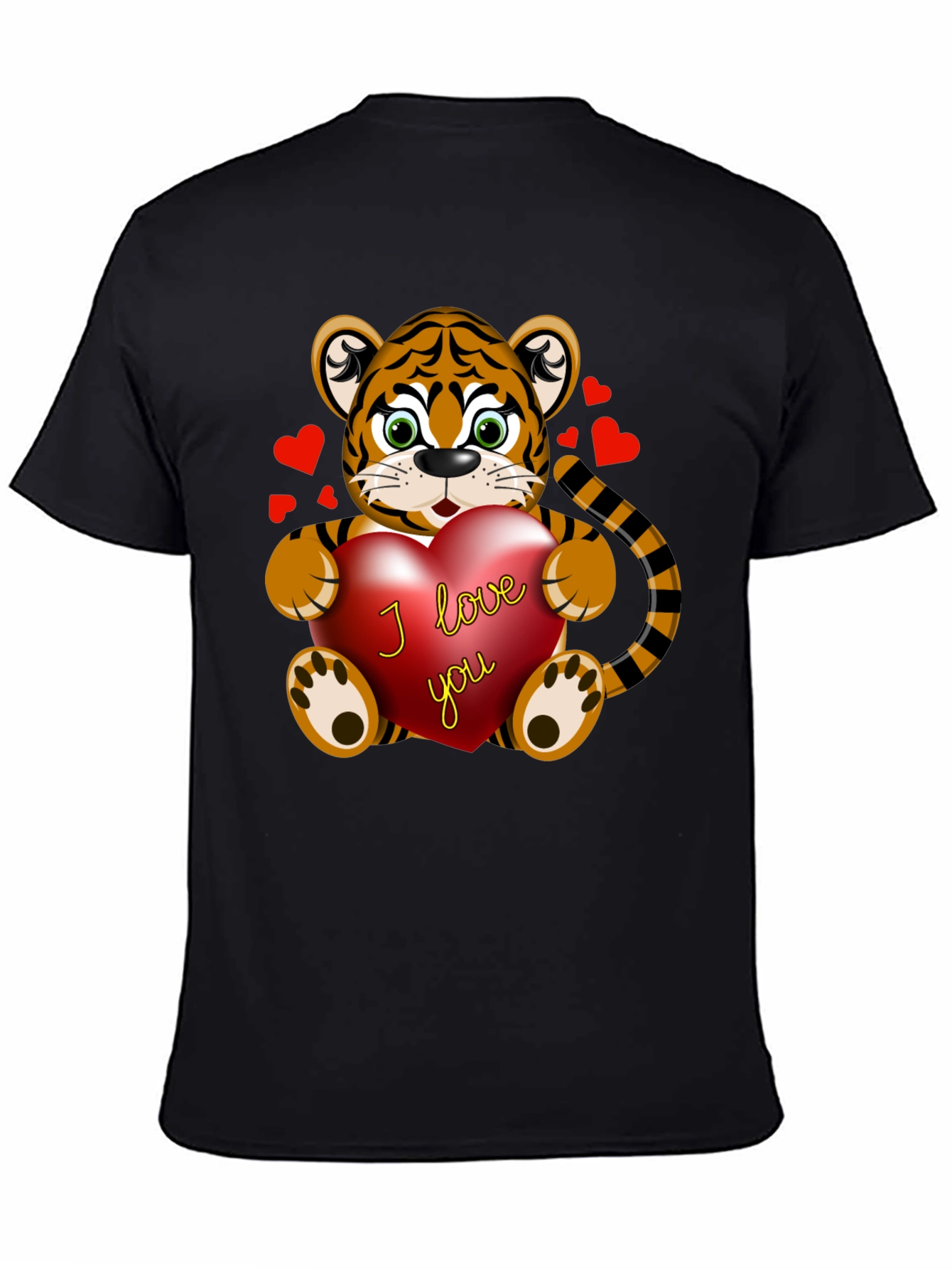 I Love You Tiger Graphic Tee - Black