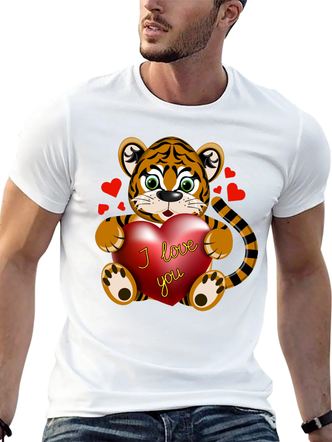 I Love You Tiger Graphic Tee - Black