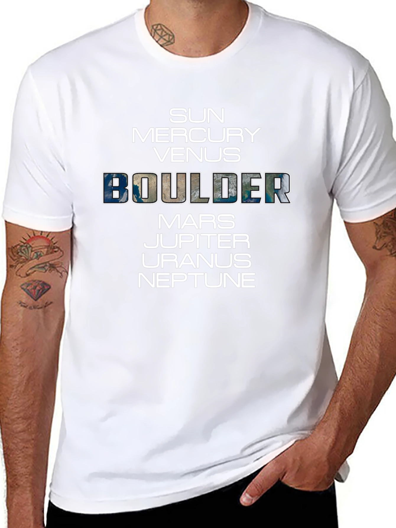Boulder Planets Graphic T-Shirt