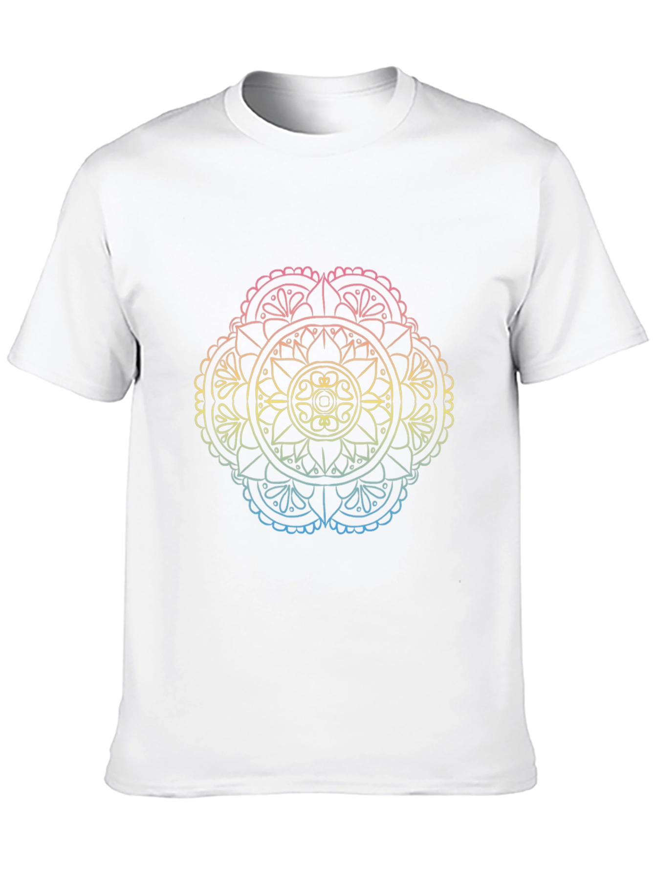Mandala Gradient Graphic Black T-Shirt