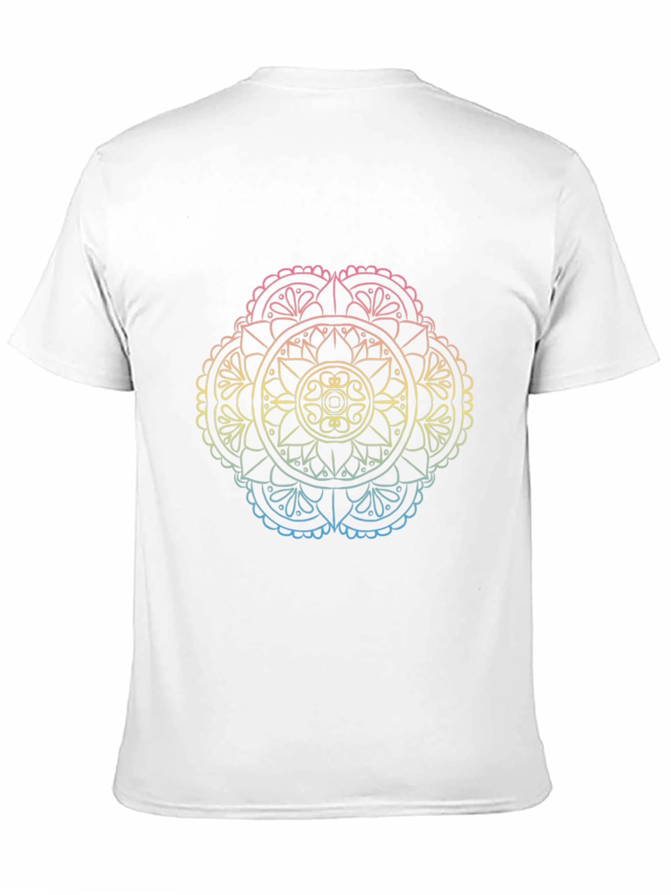 Mandala Gradient Graphic Black T-Shirt