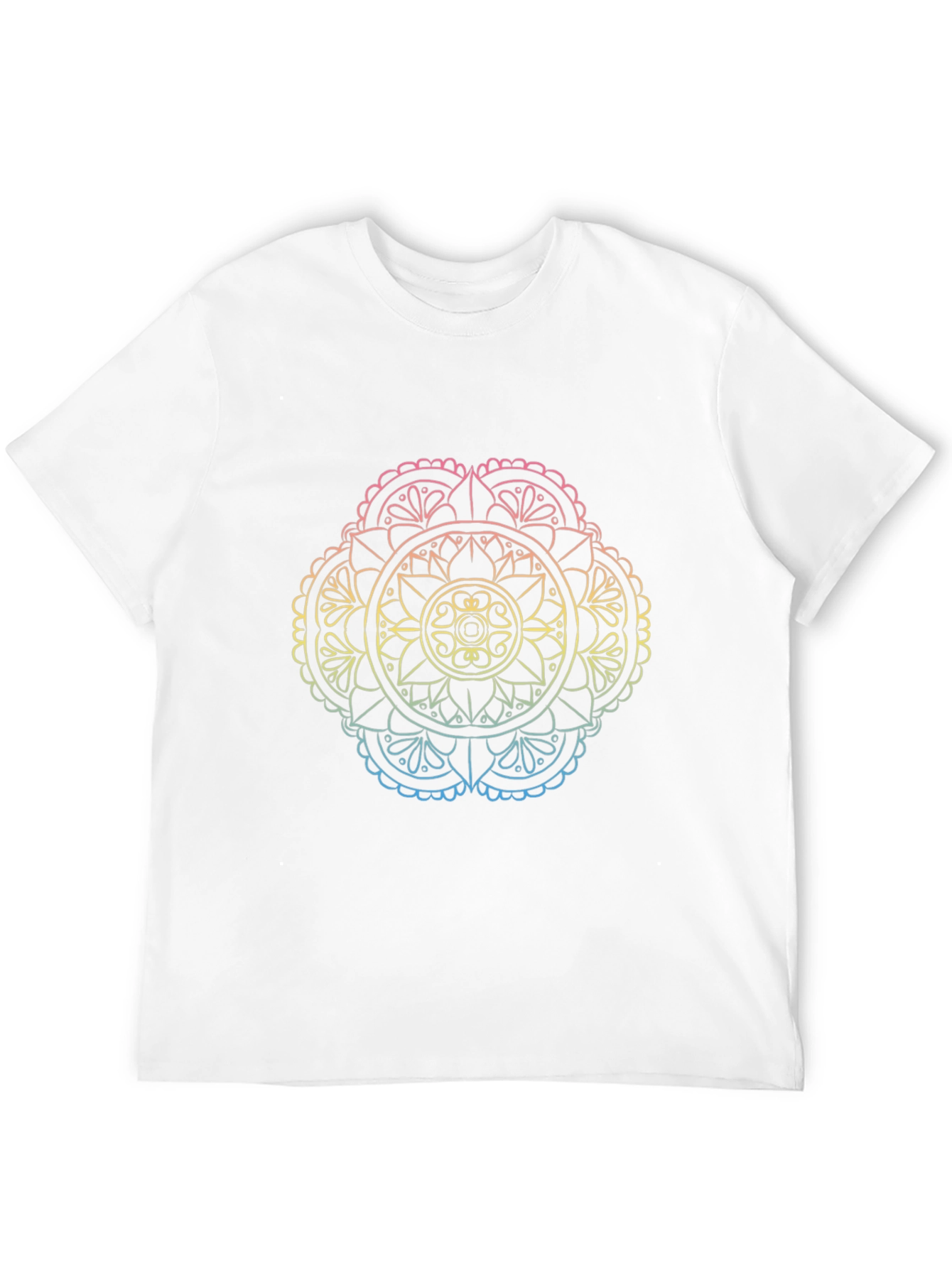 Mandala Gradient Graphic Black T-Shirt