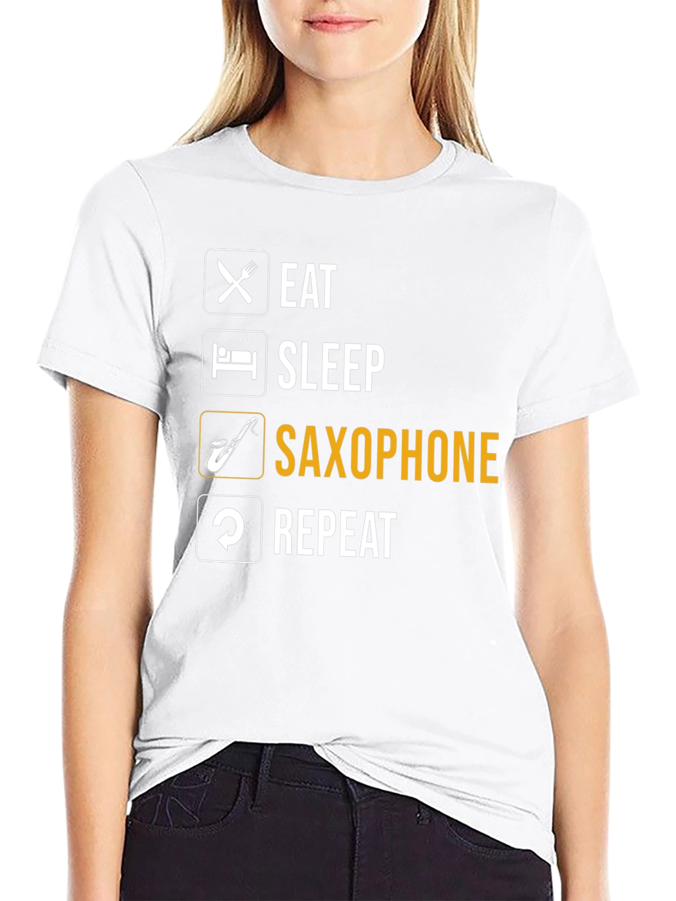 Eat Sleep Saxophone Repeat T-Shirt