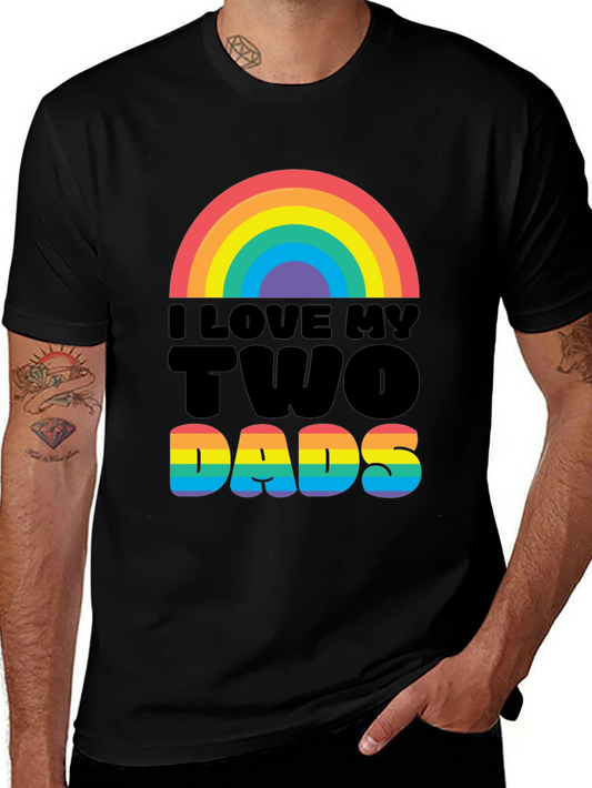 I Love My Two Dads Graphic Tee - Pride