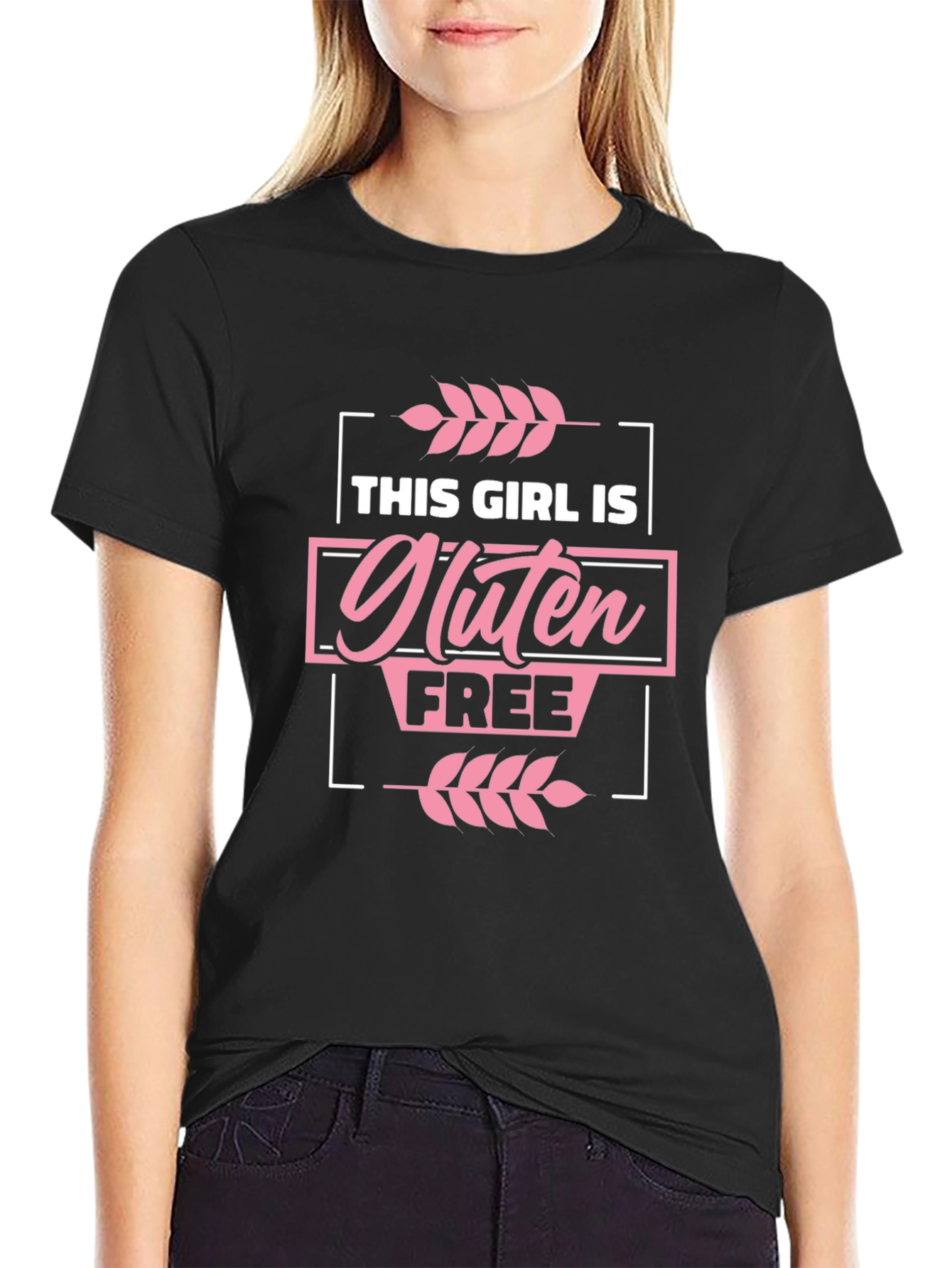 Gluten Free Girl Black Graphic Tee Shirt