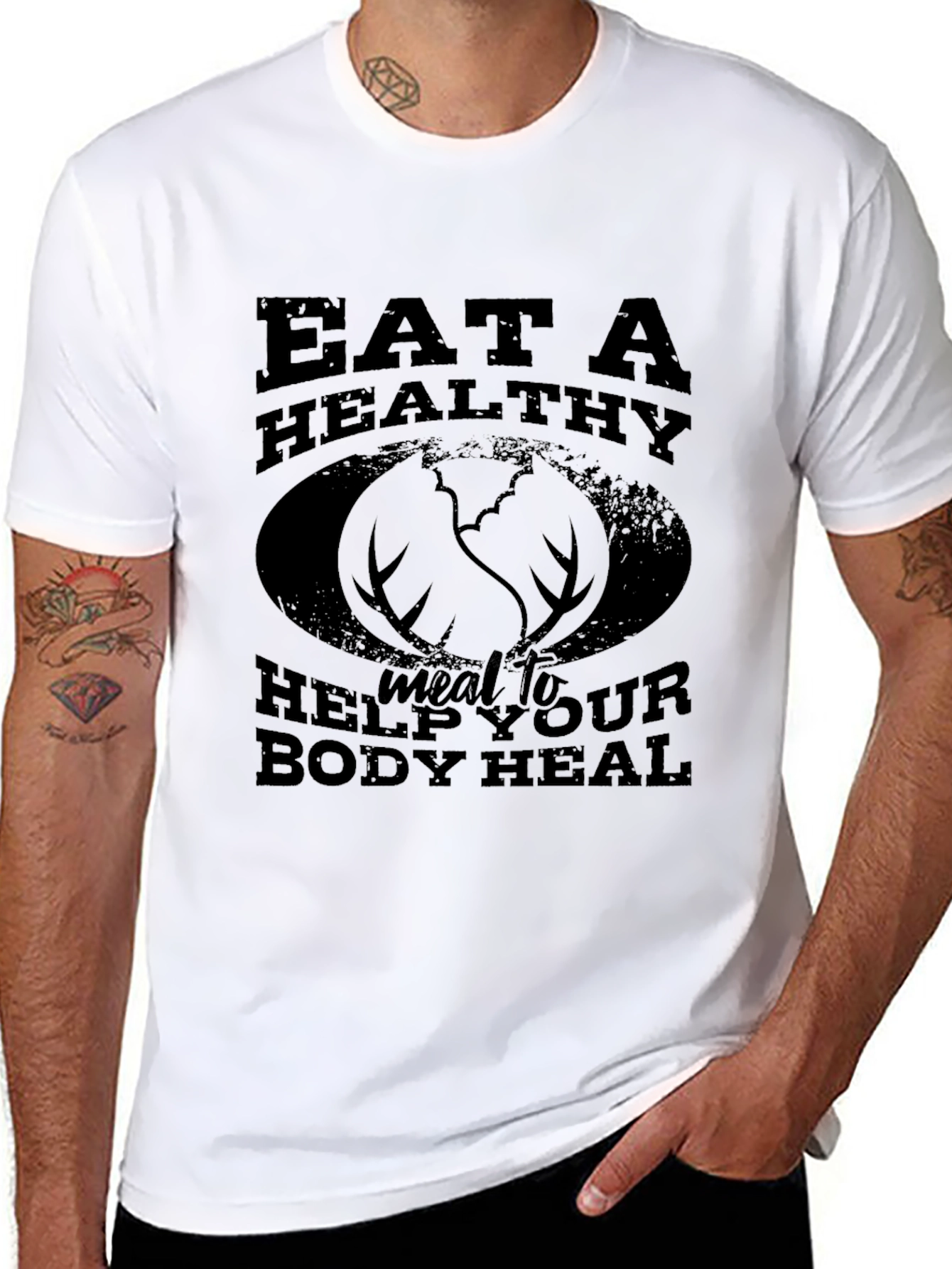 Eat Healthy Body Heal Graphic Tee