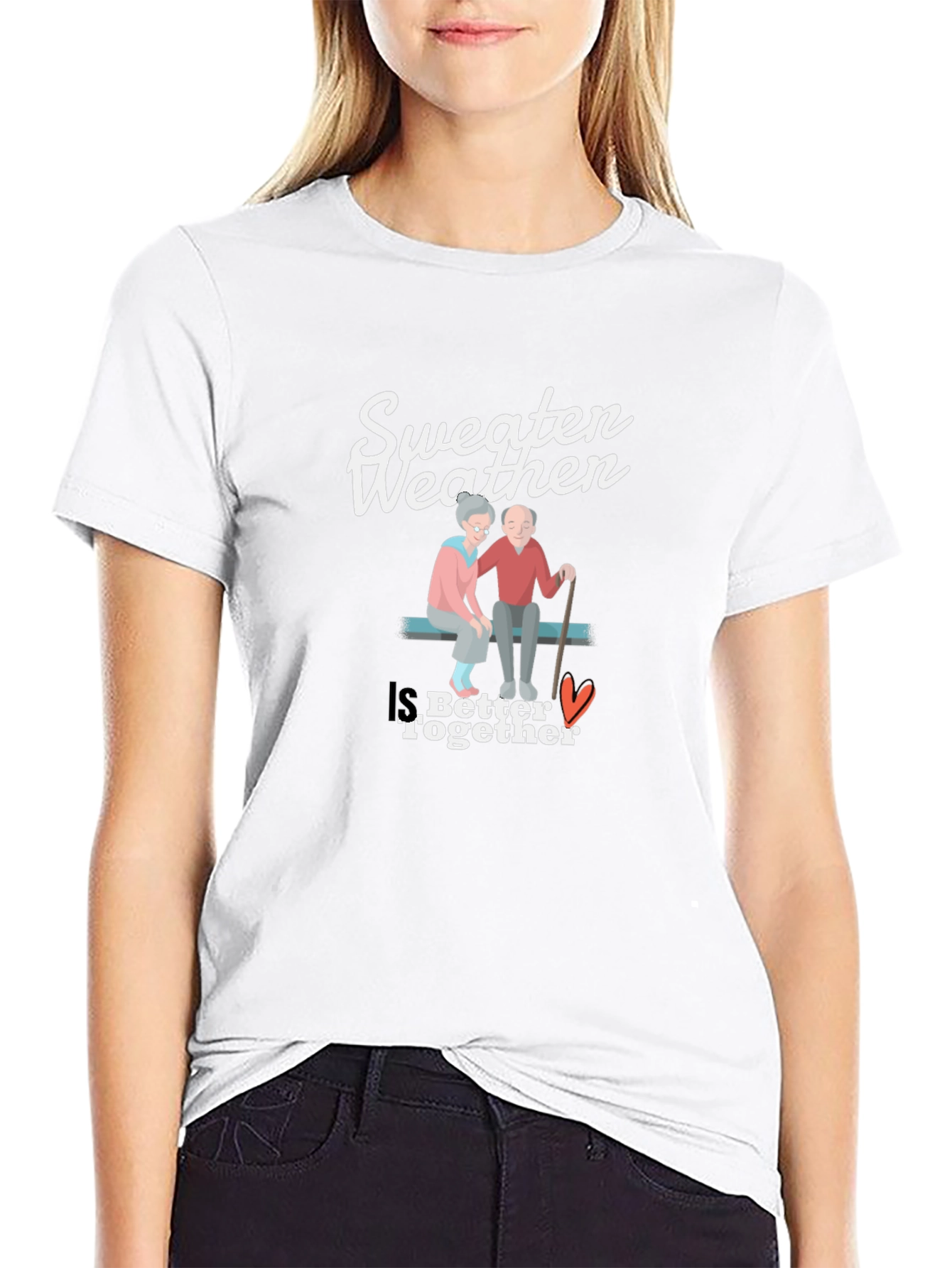 Sweeten Weather Couple T-Shirt - Better Together Design