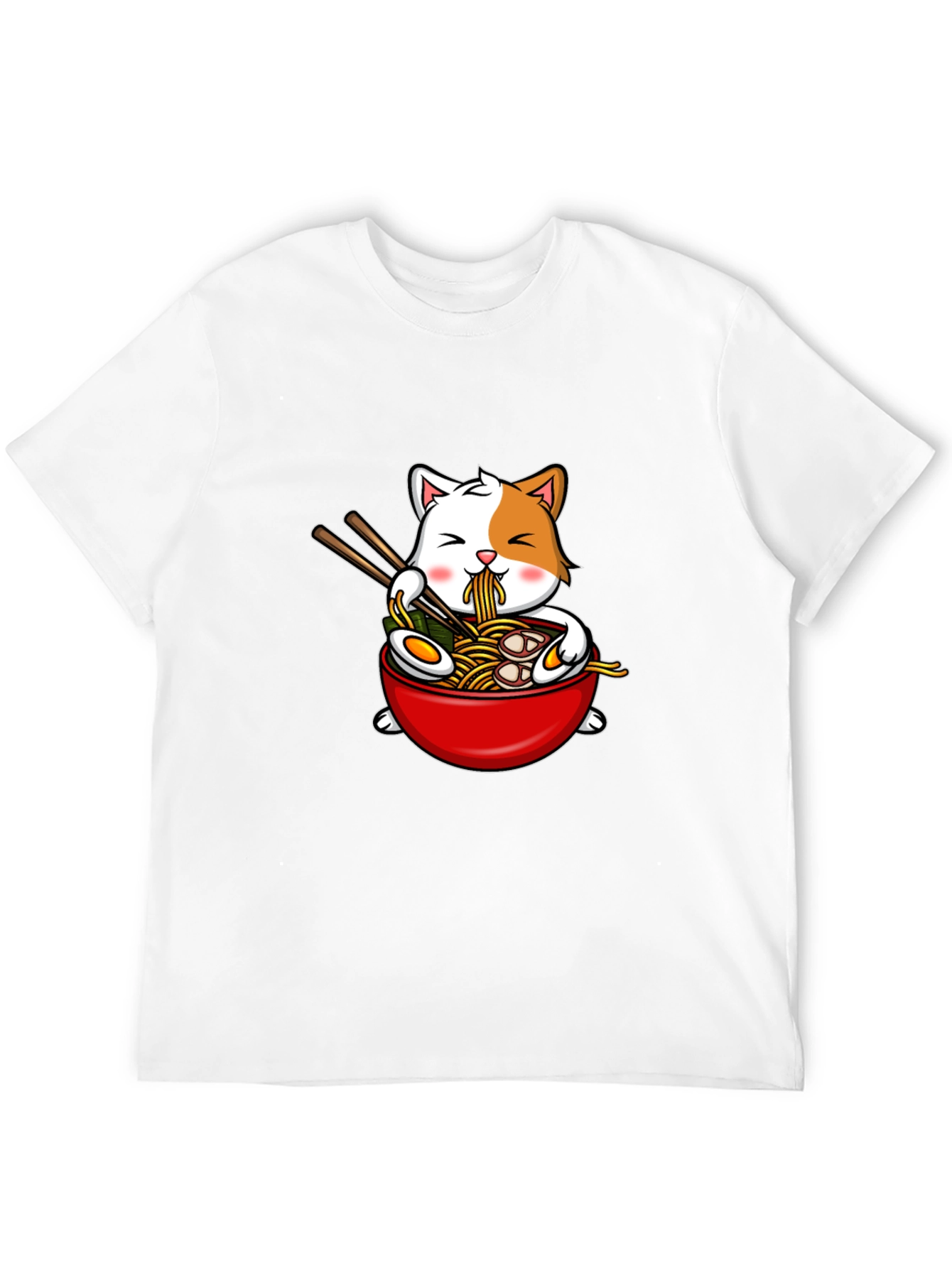 Cat Ramen T-Shirt - Kawaii Noodle Bowl Tee