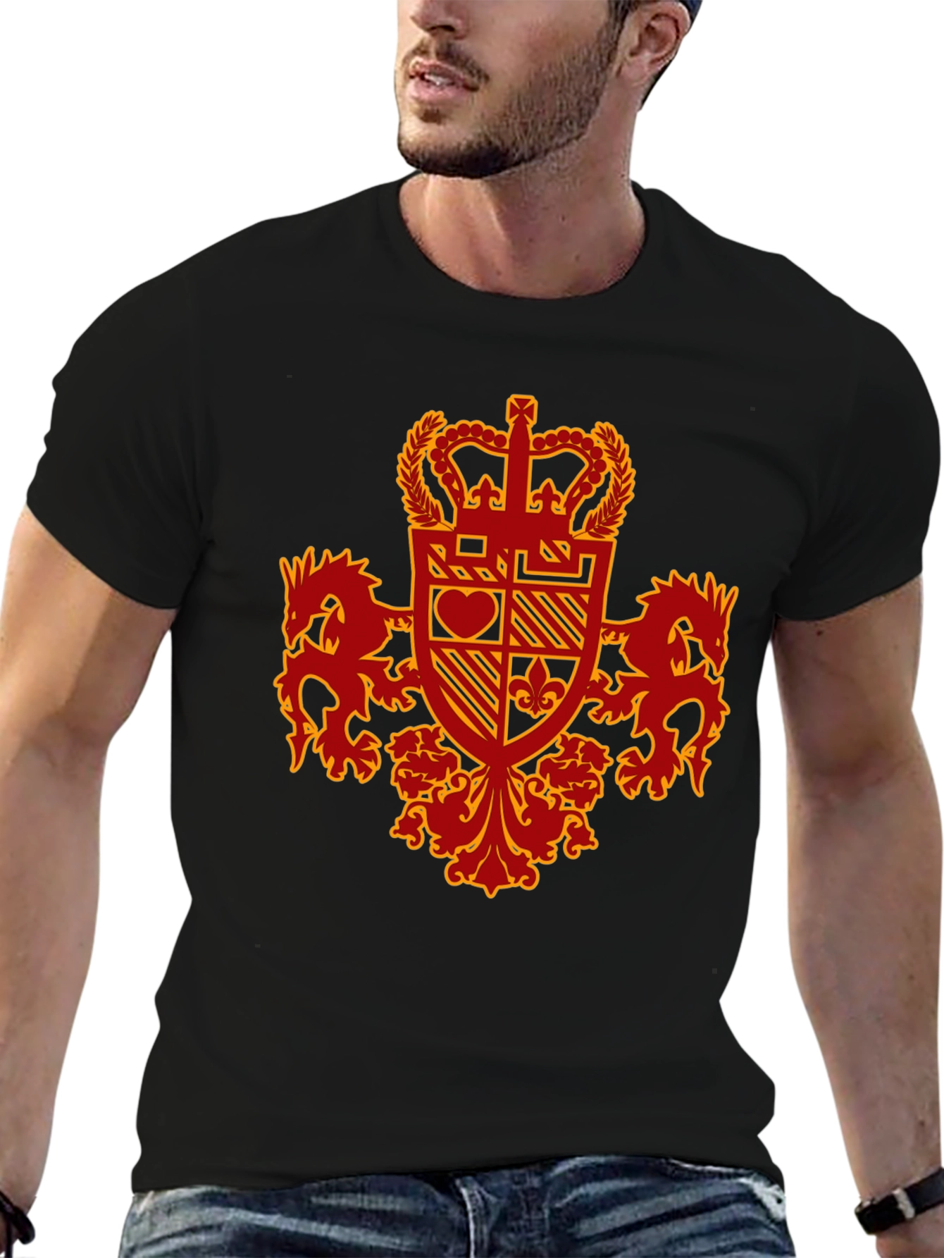 Crest Graphic Tee - Black