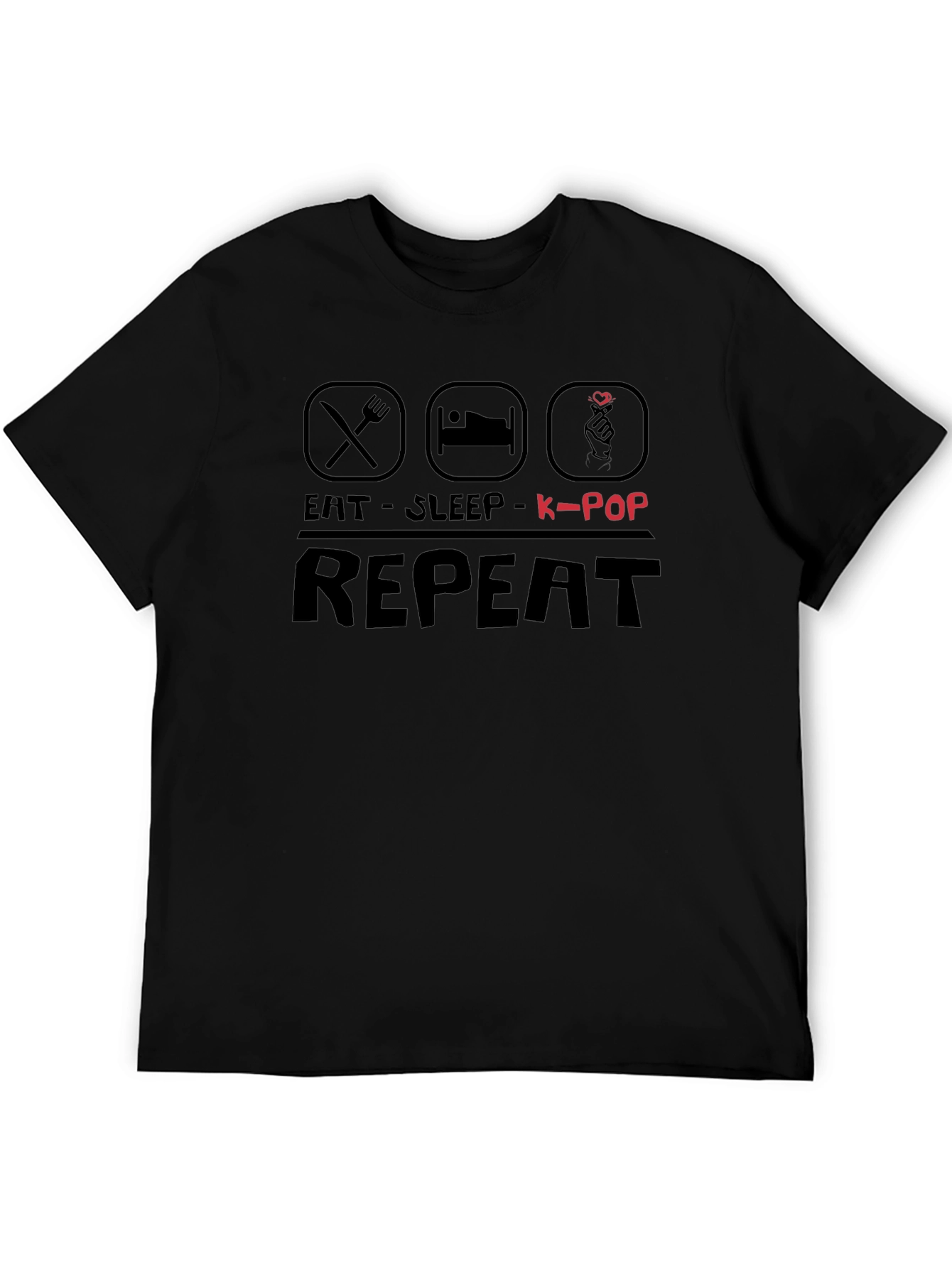 Eat Sleep K-Pop Repeat T-Shirt