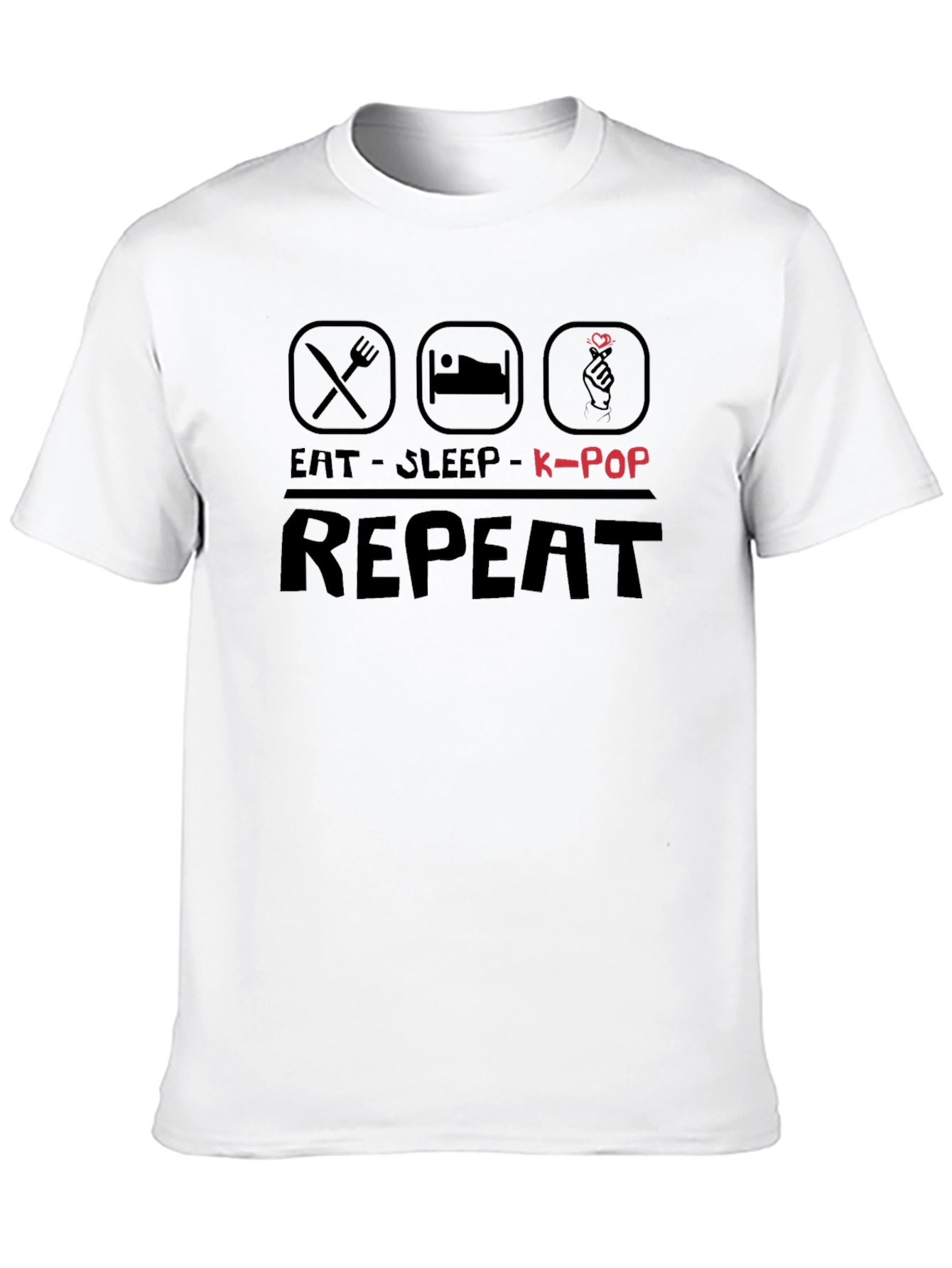 Eat Sleep K-Pop Repeat T-Shirt