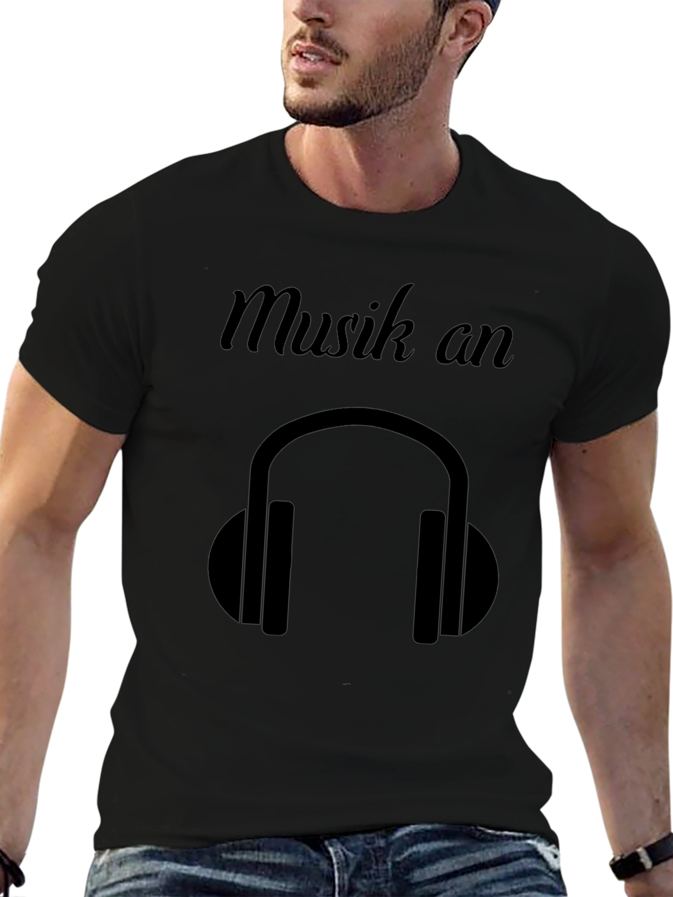 Musik An Black Graphic Tee