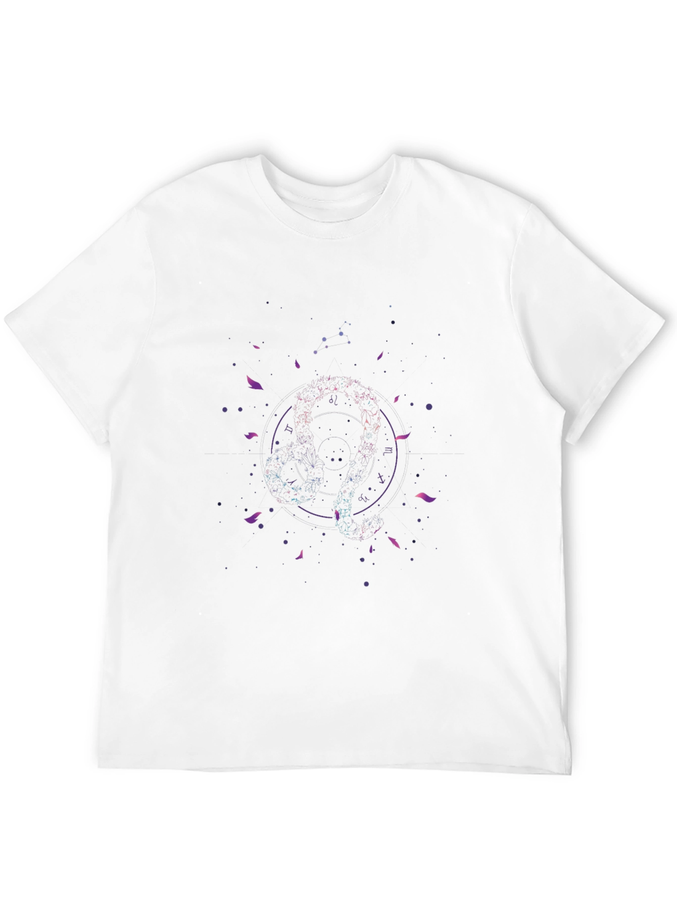 Abstract Geometric Design Black T-Shirt