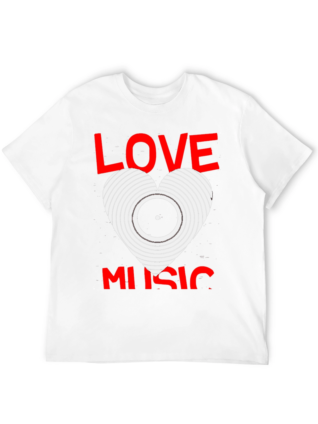 Love Music Graphic Tee - Black Cotton T-Shirt