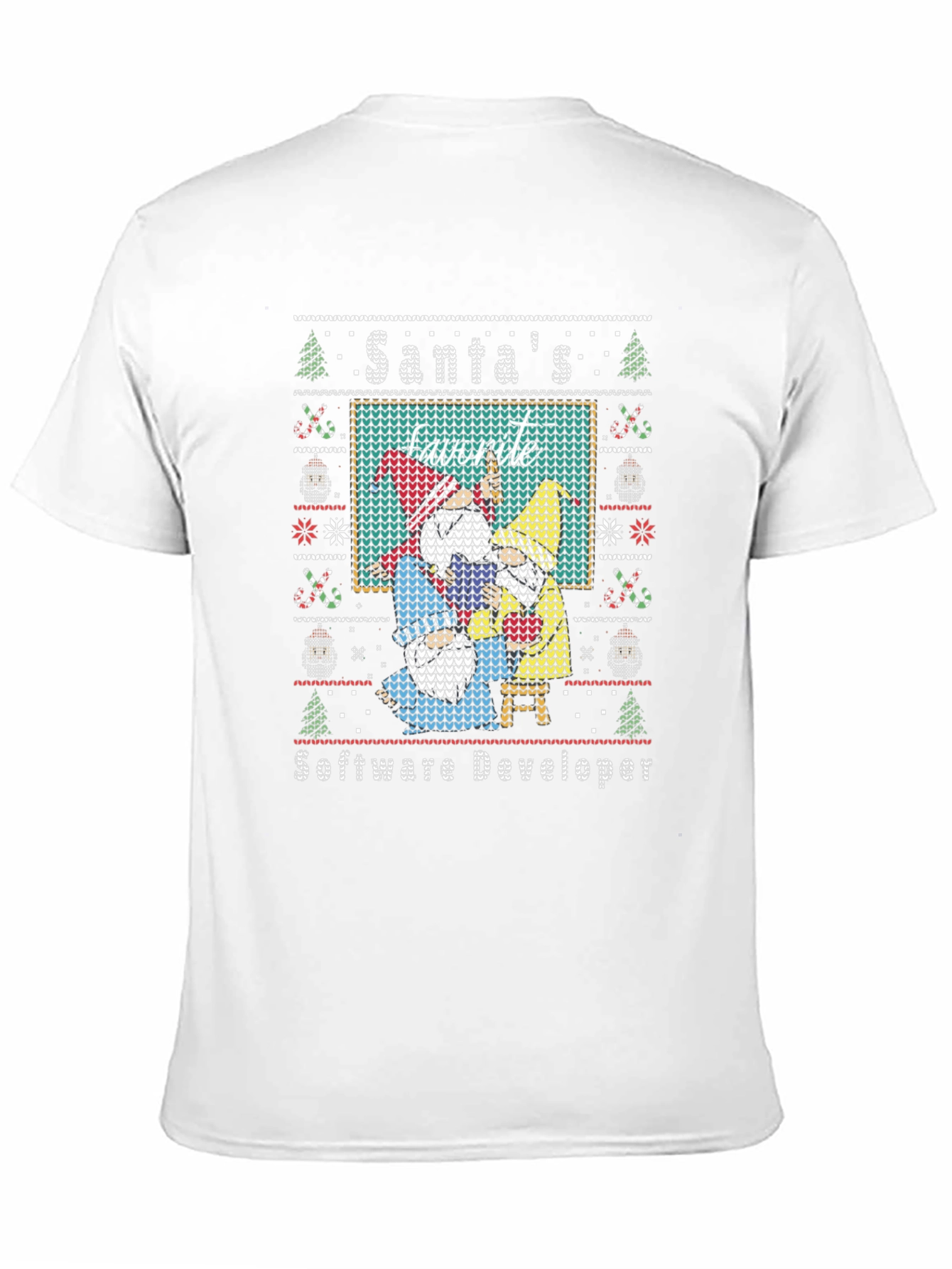 Santas Favorite Software Developer Ugly Christmas Sweater Tee