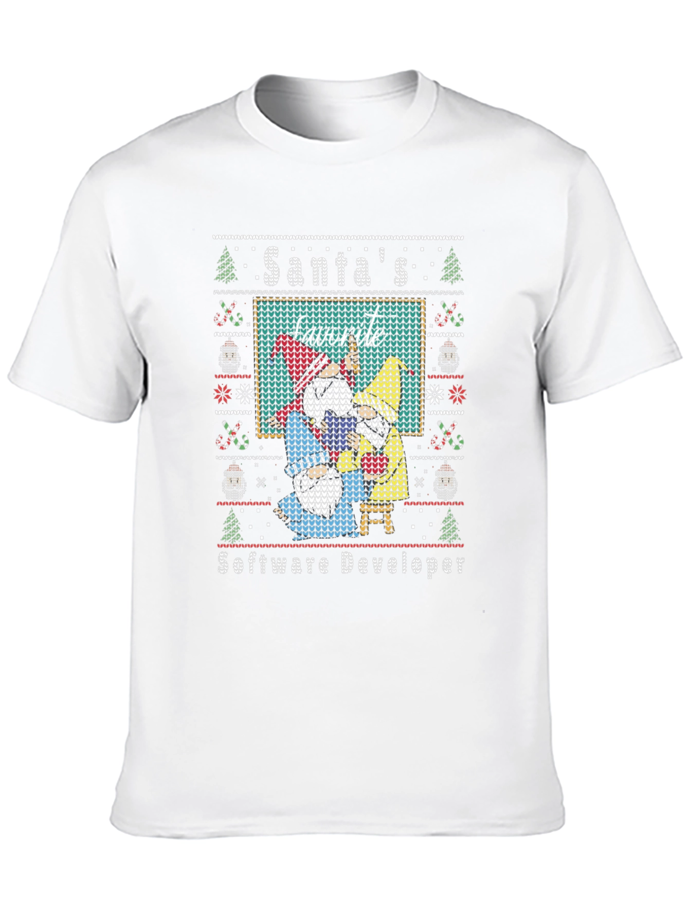 Santas Favorite Software Developer Ugly Christmas Sweater Tee