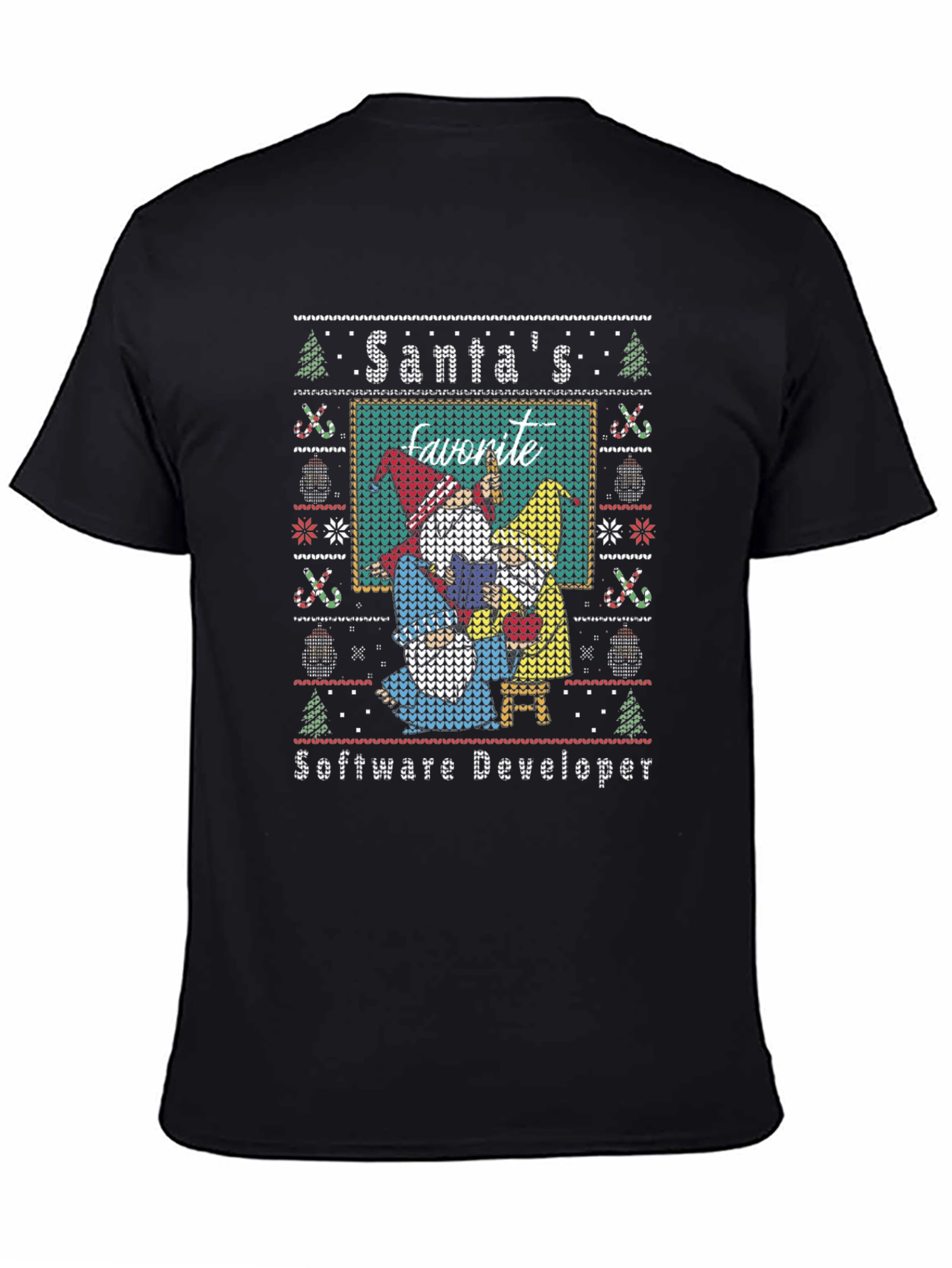 Santas Favorite Software Developer Ugly Christmas Sweater Tee