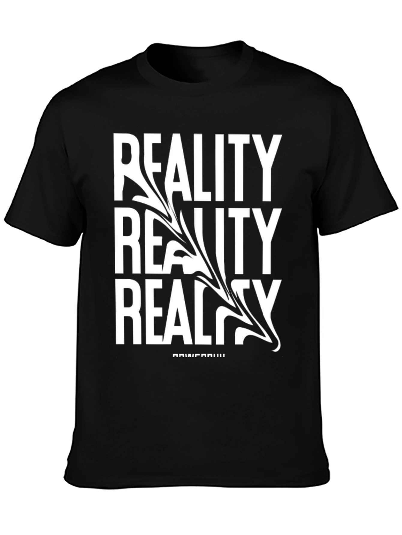 Reality Graphic Print Black T-Shirt