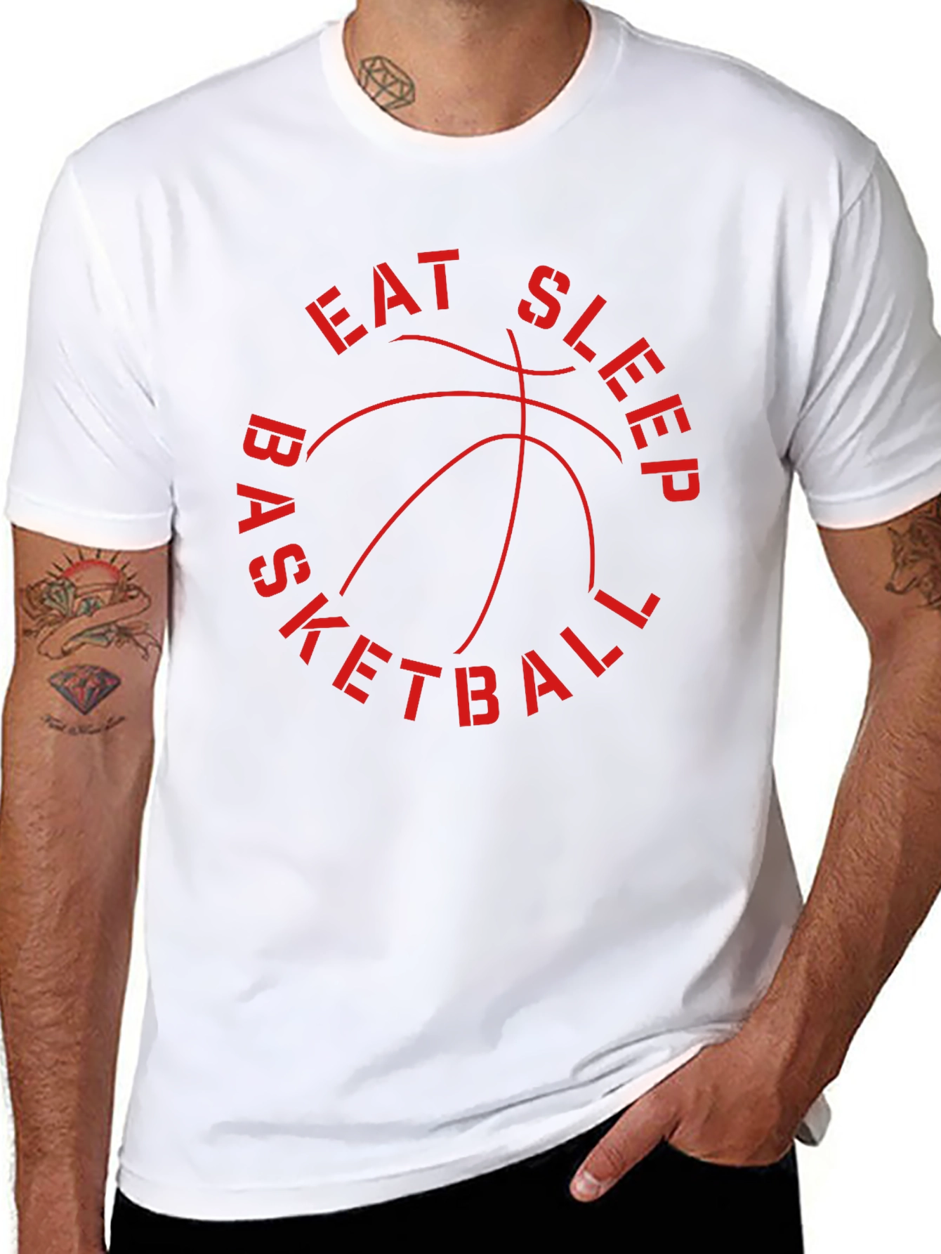 Eat Sleep Basketball Graphic Tee