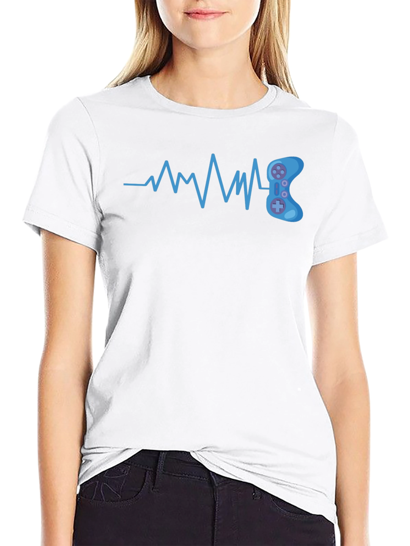 Gamer Heartbeat Graphic T-Shirt - Cool Design
